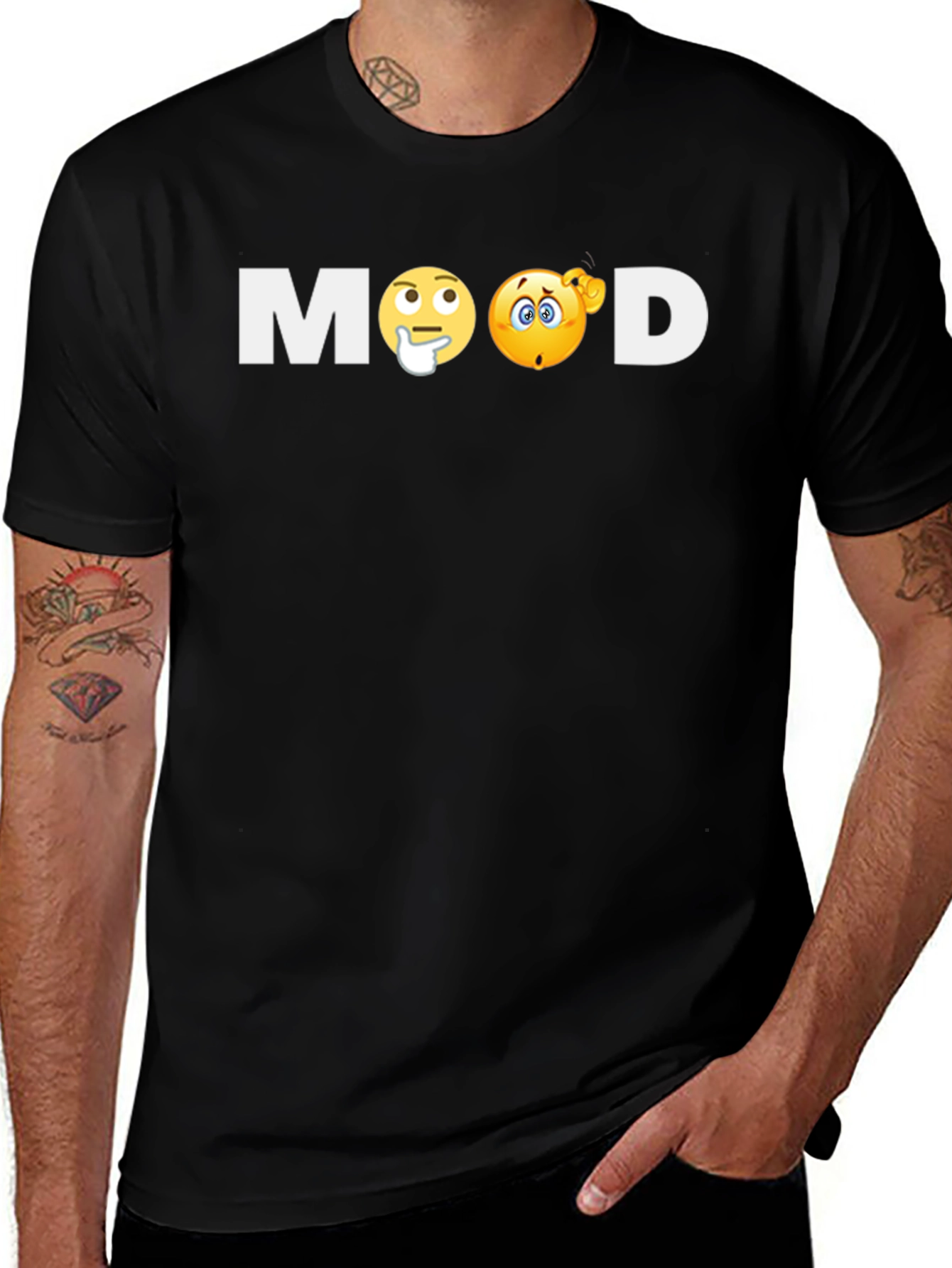 Variant 26 of Mood Emoji Graphic T-Shirt - Soft Cotton Blend