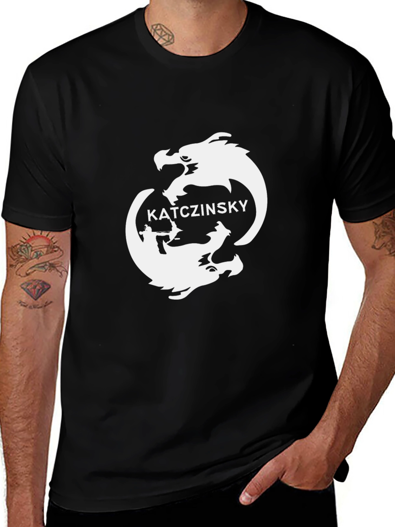Katczinsky Yin Yang Dragon Black Tee