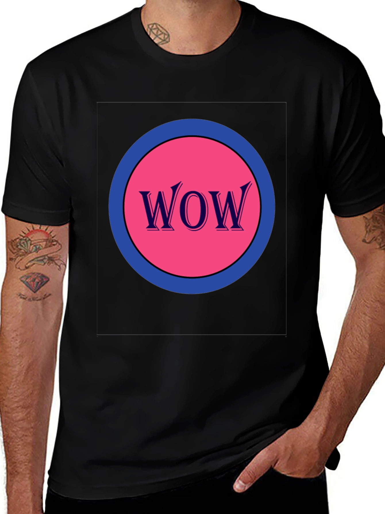 Variant 29 of WOW! Graphic Print Crew Neck Short Sleeve Tee