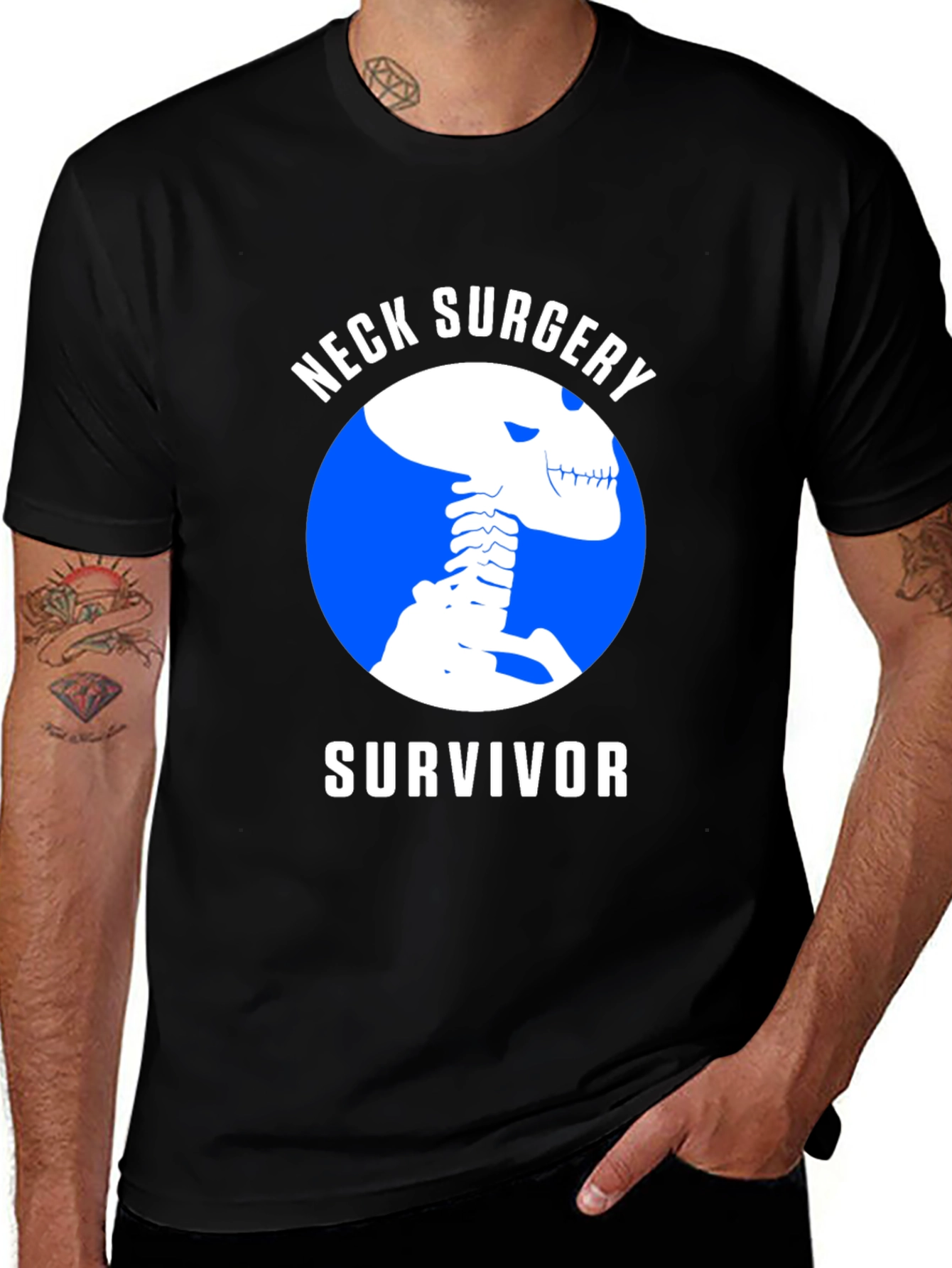 Variant 25 of Neck Surgery Survivor T-Shirt - Funny Recovery Tee