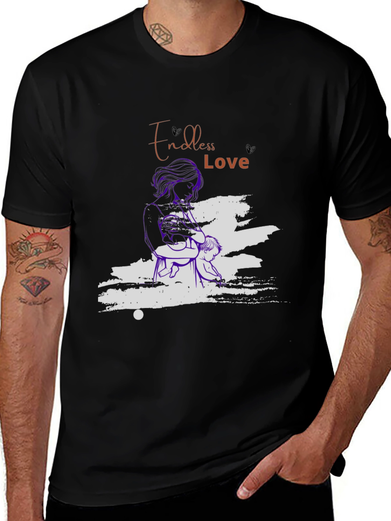 Variant 27 of Endless Love Graphic Tee - Black Unisex T-Shirt