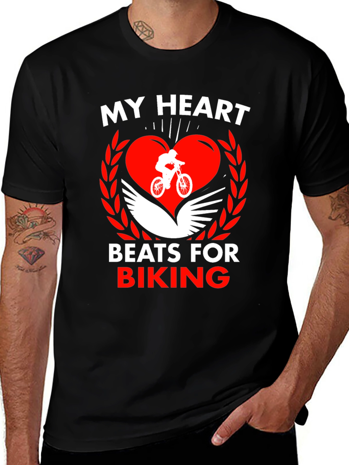 My Heart Beats for Biking Graphic Tee