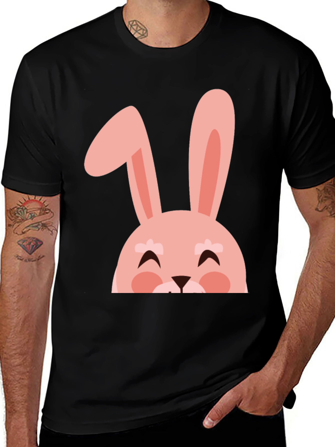 Variant 10 of Cute Easter Bunny Graphic T-Shirt