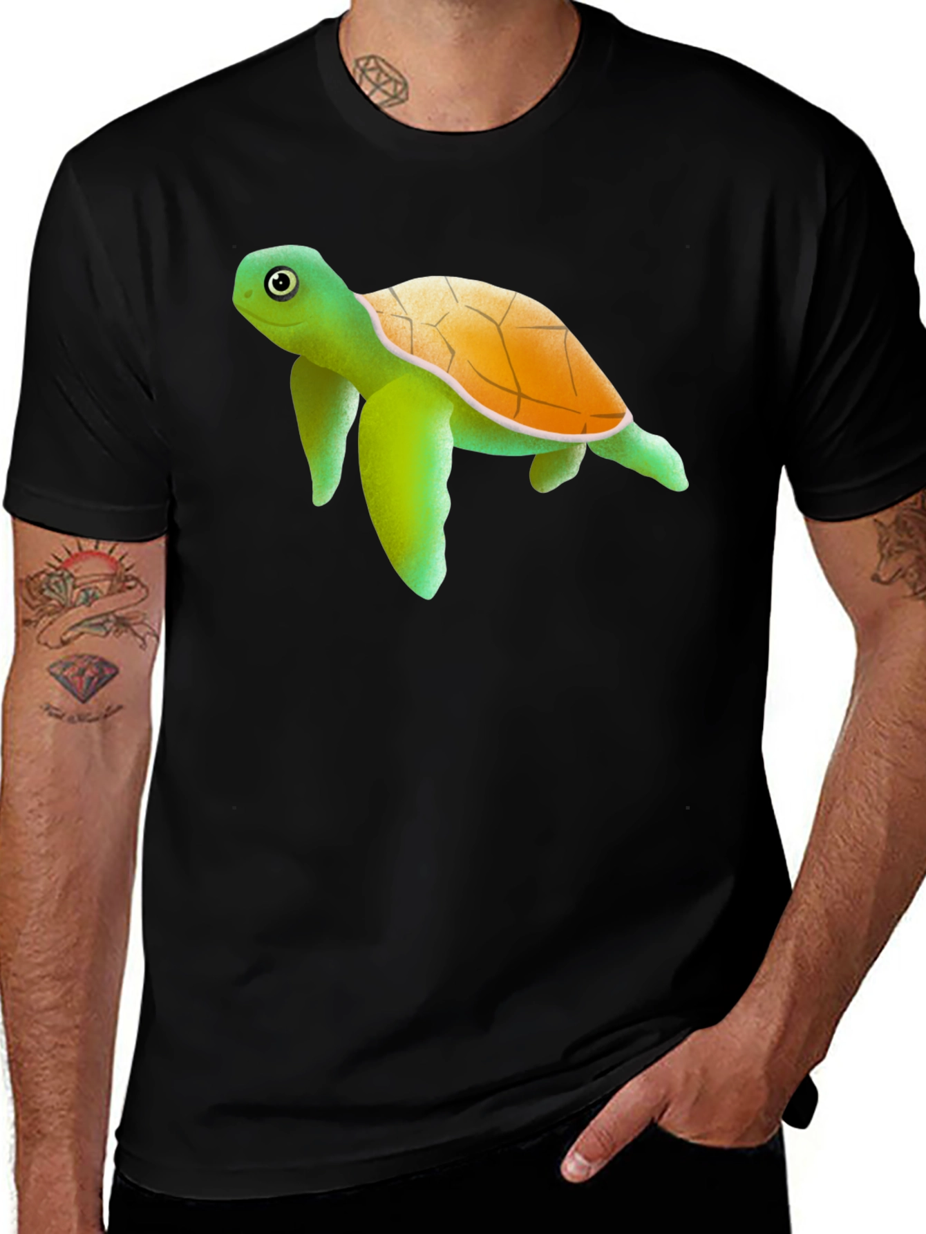 Variant 6 of Turtle Graphic Tee - Cute Animal Print Shirt