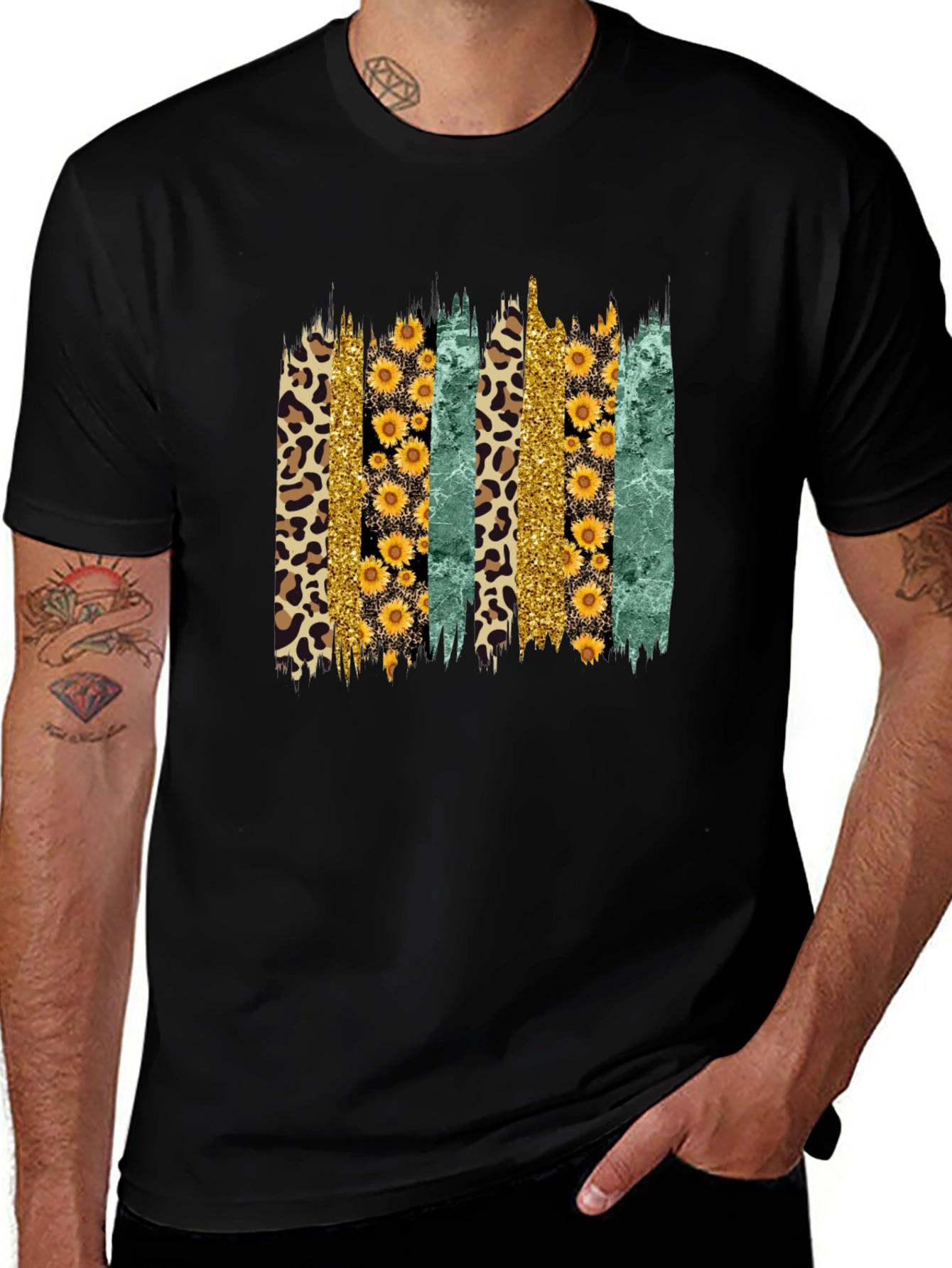 Variant 23 of Sunflower Leopard Print Graphic Tee