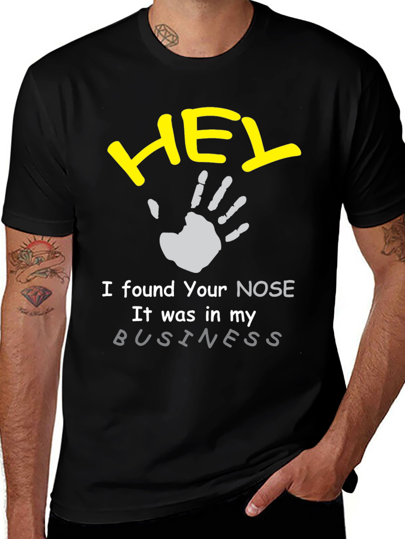 Variant 24 of Funny Graphic T-Shirt - I Found Your Nose