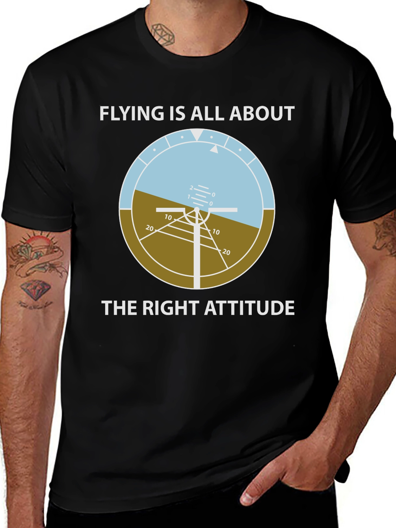 Flying Is All About The Right Attitude Graphic Tee