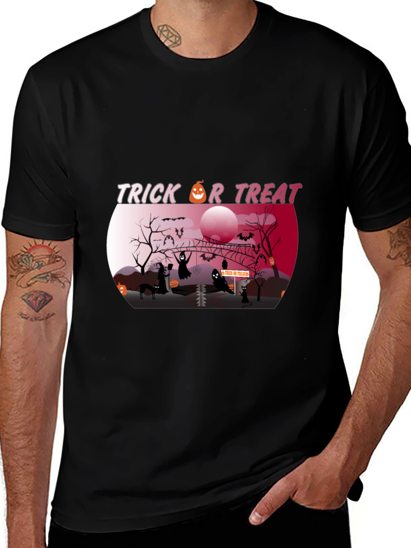 Spooky Trick or Treat Halloween Graphic Tee