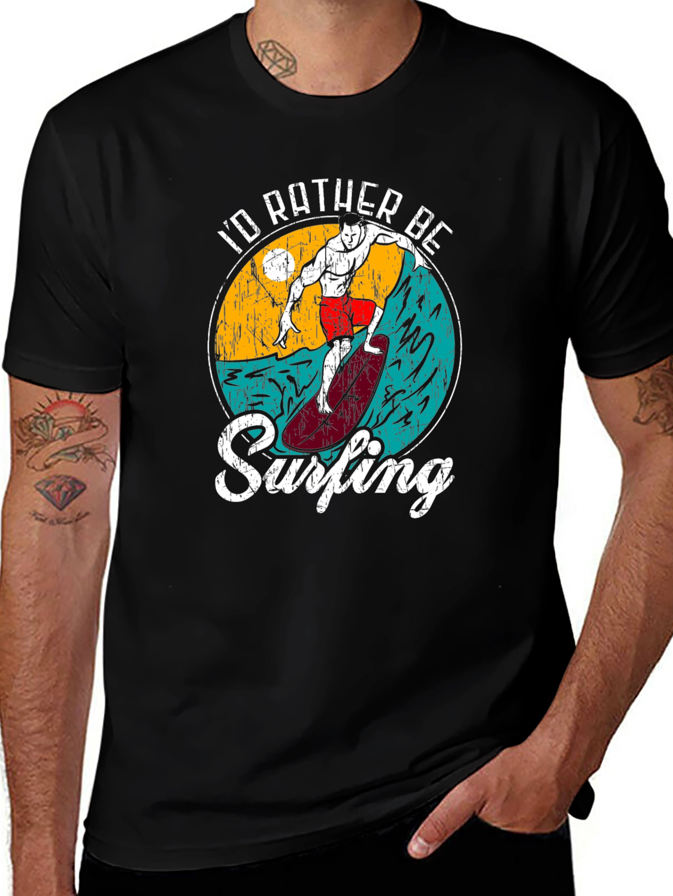 Variant 13 of I'd Rather Be Surfing Graphic T-Shirt