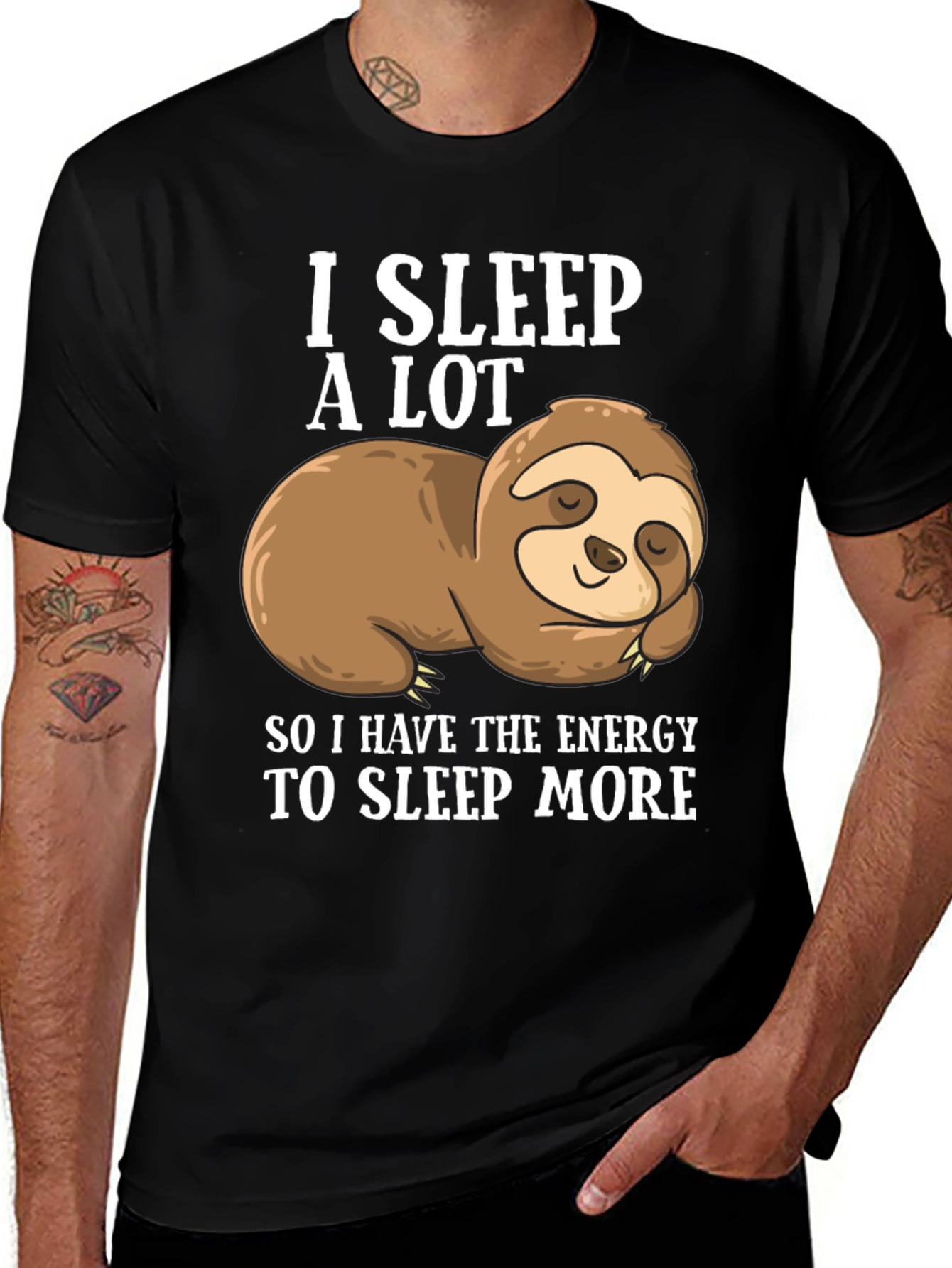 Variant 22 of Funny Sloth Sleep Graphic T-Shirt