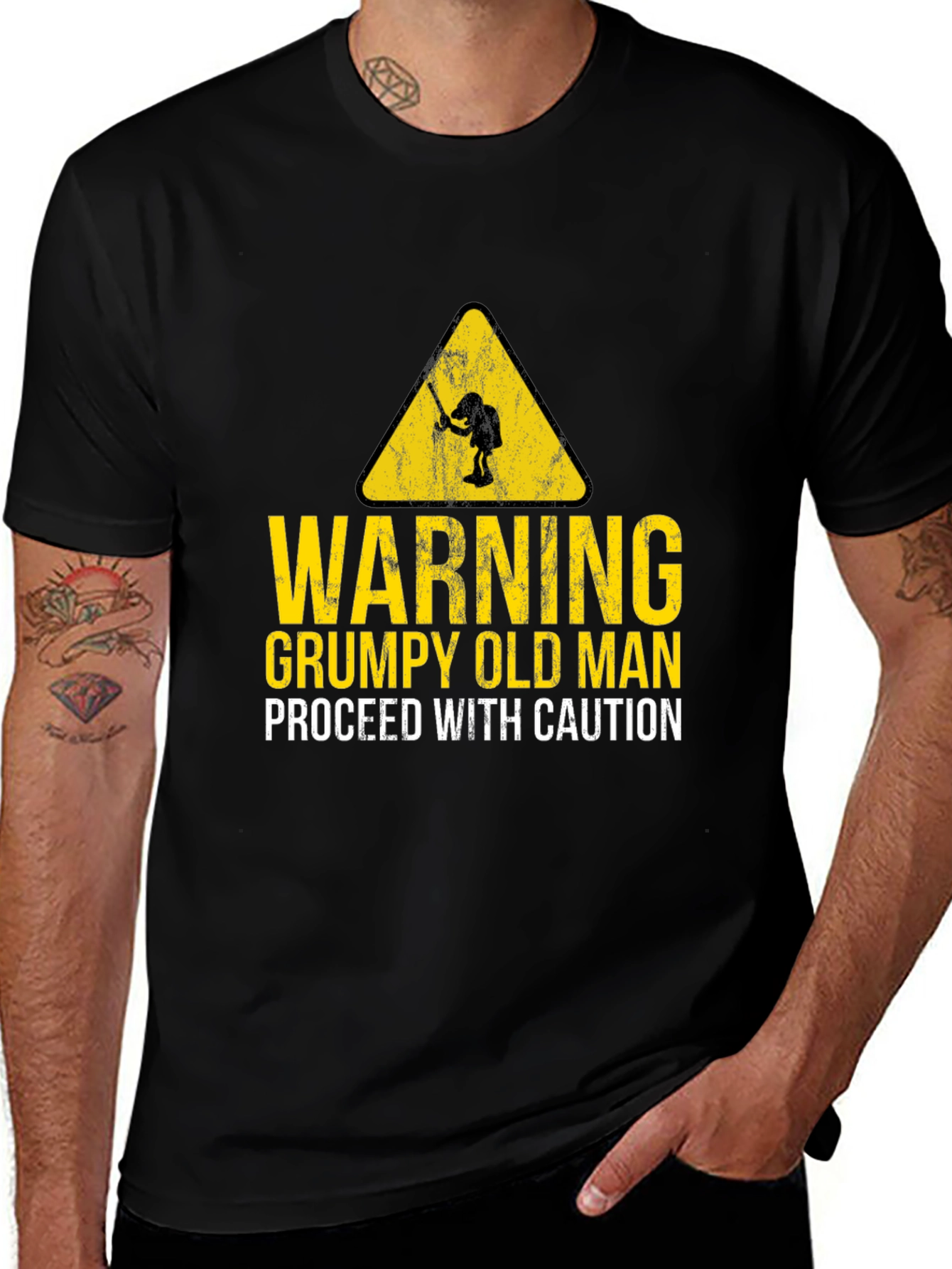 Variant 22 of Grumpy Old Man Warning Graphic Tee