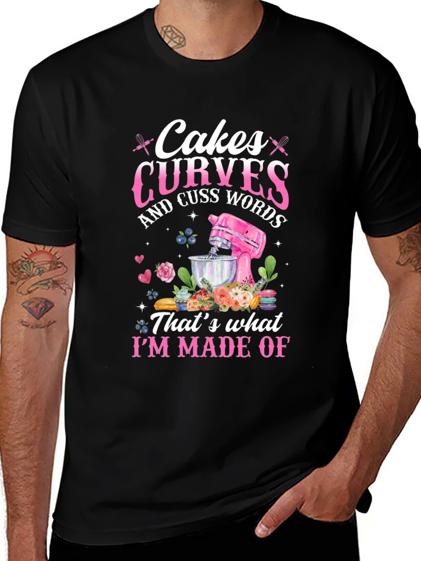 Cakes Curves Cuss Words Graphic T-Shirt