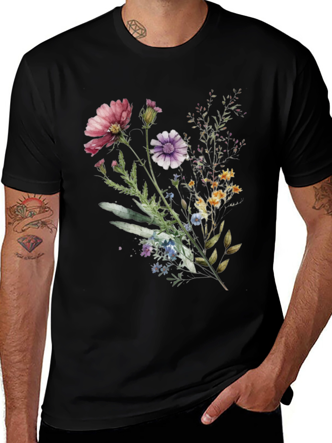 Variant 25 of Floral Watercolor Graphic Tee