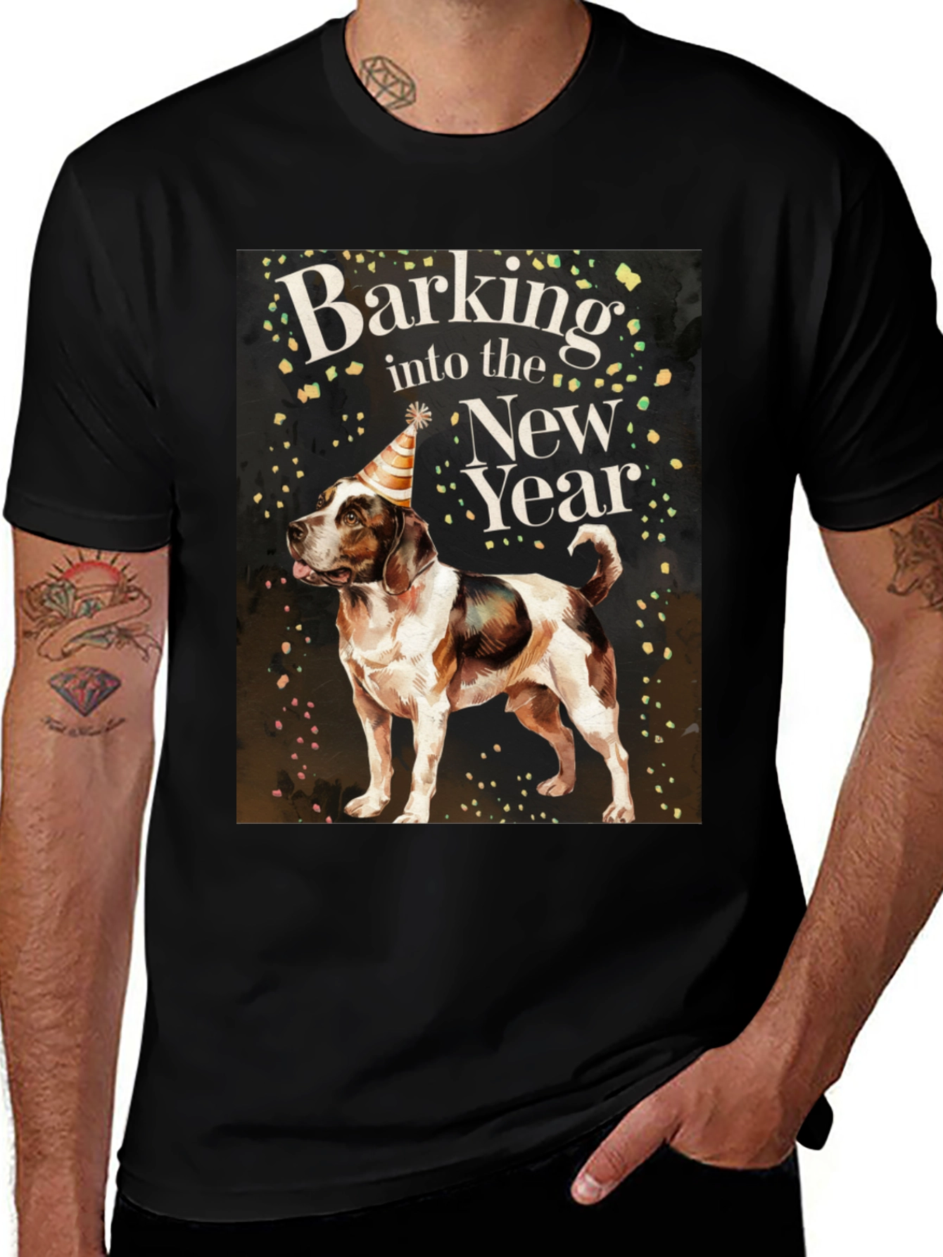 Variant 15 of Barking into the New Year Graphic Tee