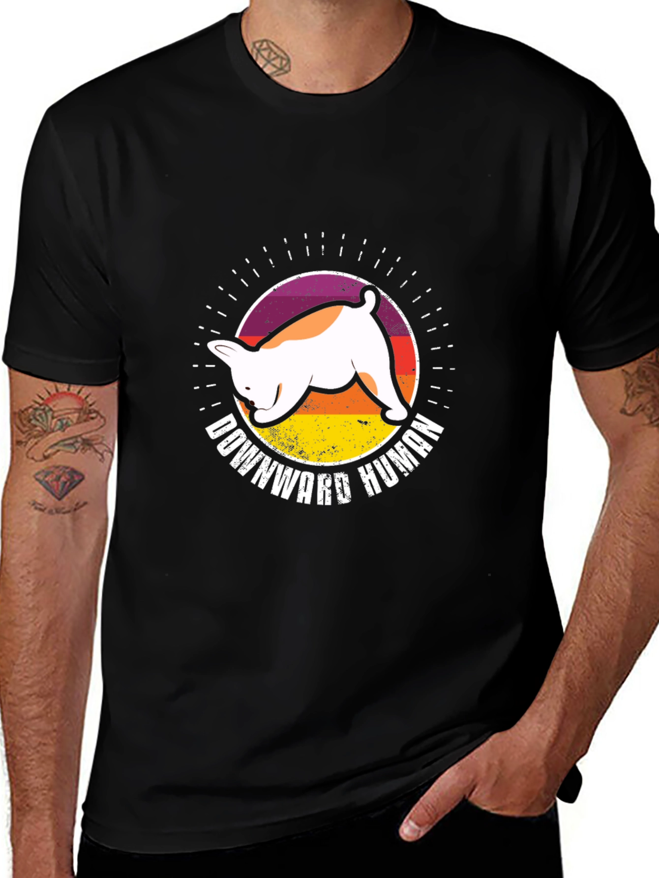 Variant 30 of Downward Human Dog T-Shirt - Yoga Inspired Tee