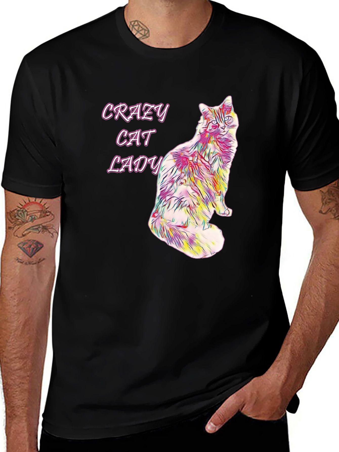 Variant 14 of Crazy Cat Lady Graphic Tee - Fun Novelty Shirt