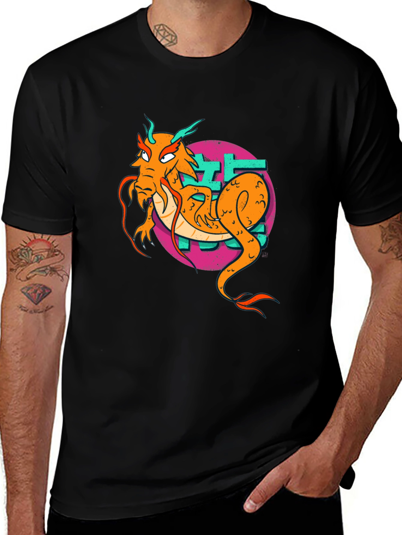 Variant 18 of Dragon Graphic Print Tee - Cool Asian Style