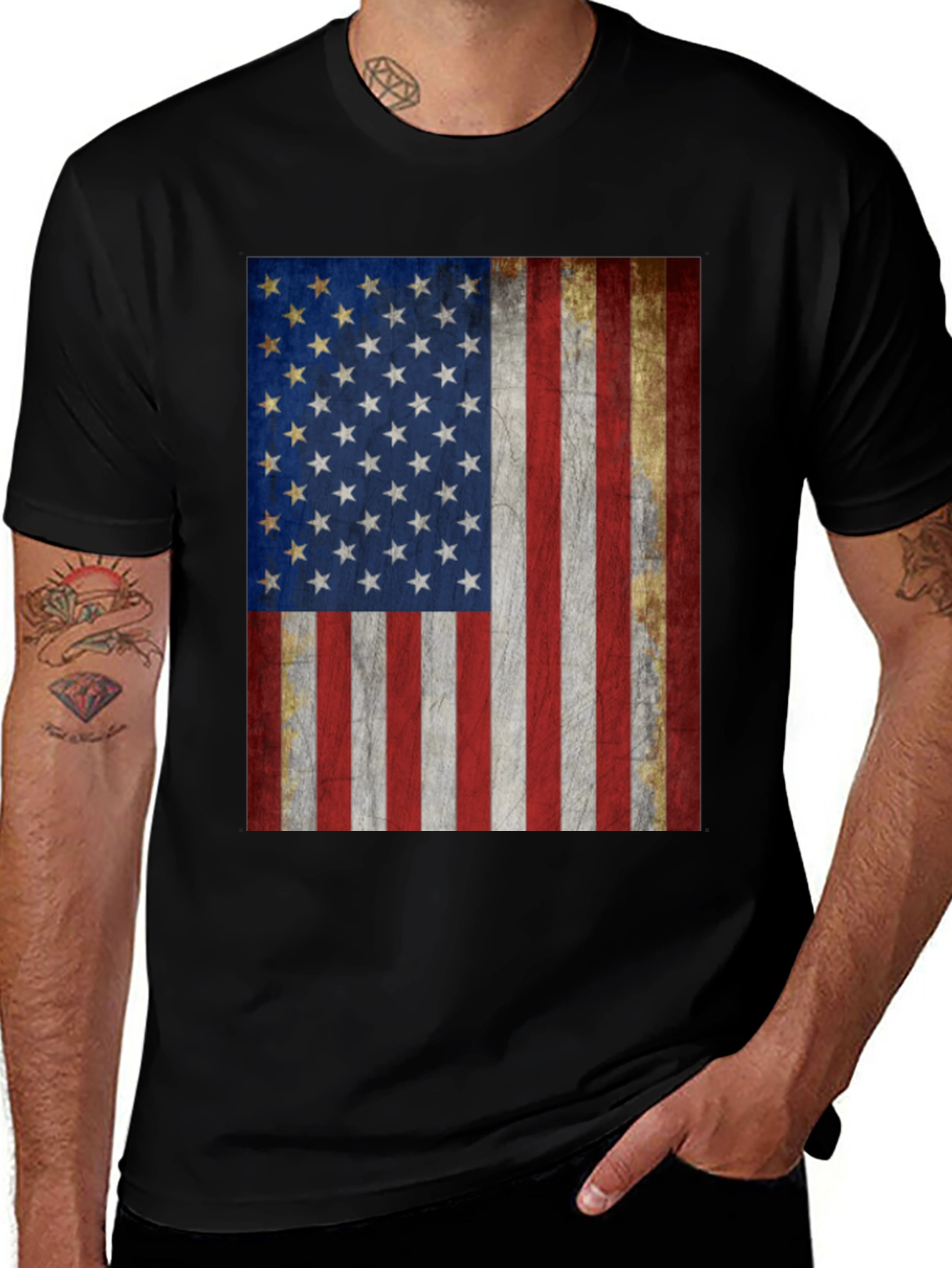 Variant 30 of American Flag Graphic T-Shirt Patriotic Tee