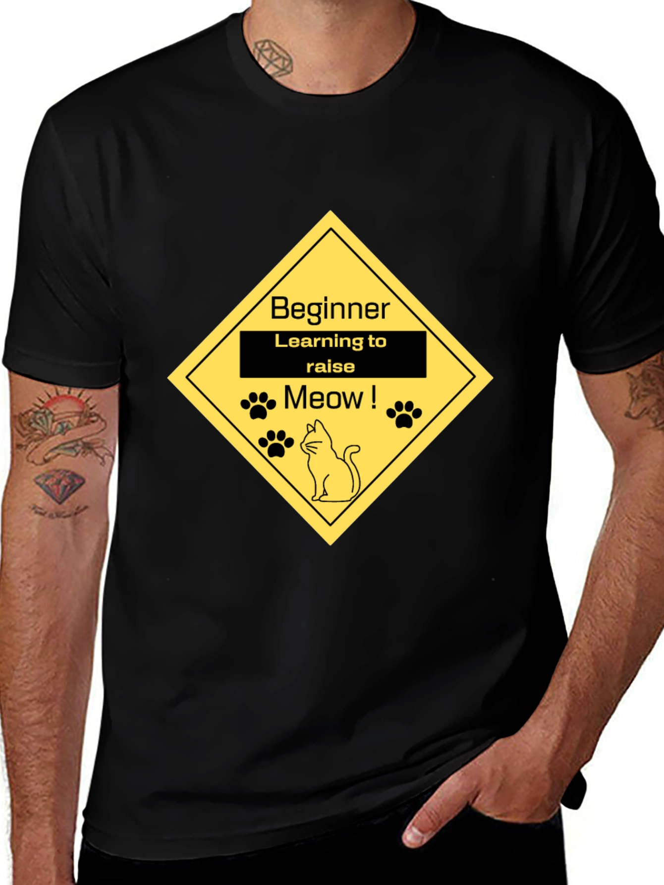 Variant 17 of Beginner Cat Lover Tee - Learning to Raise Meow T-Shirt