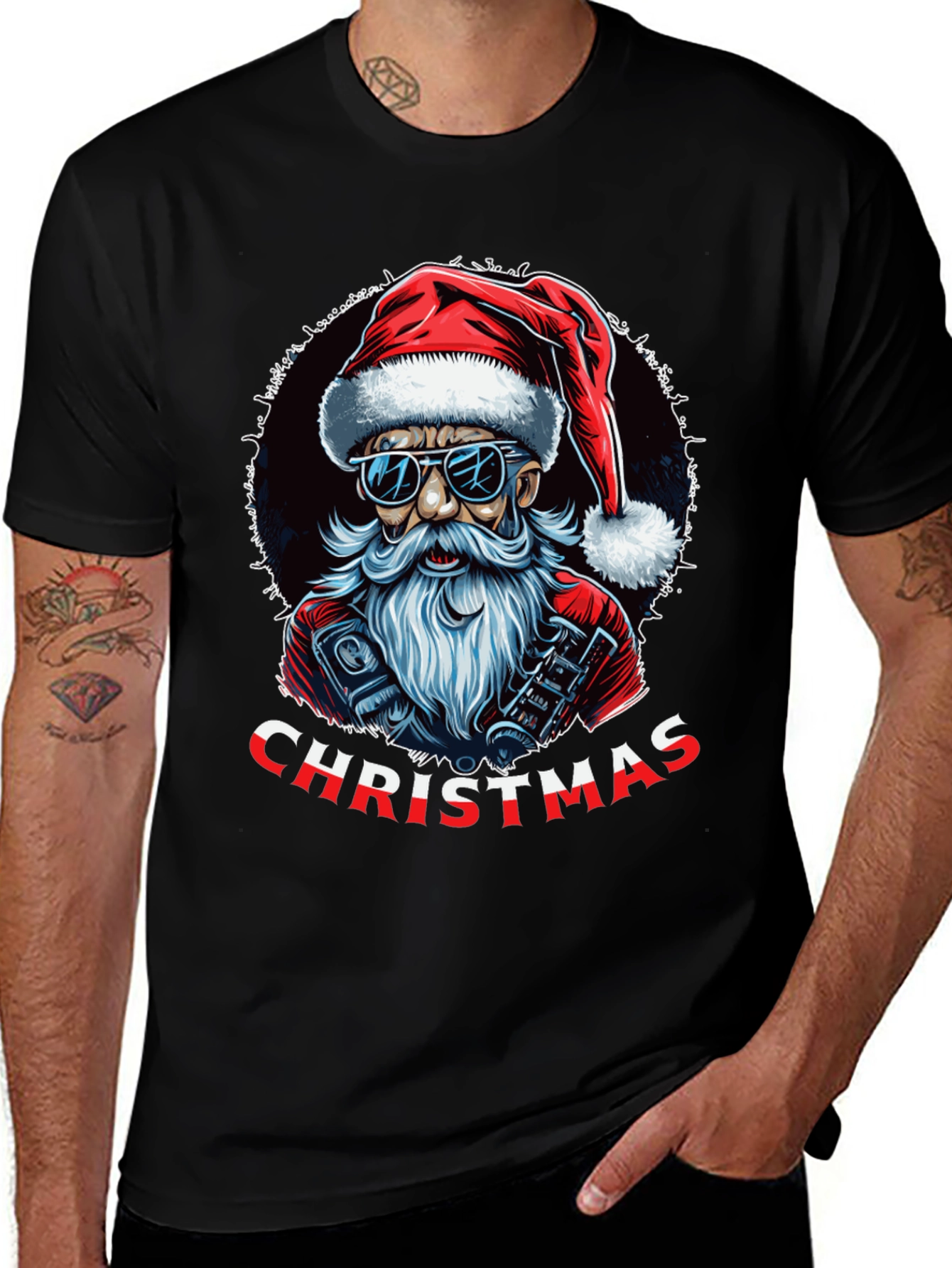 Cool Santa Christmas T-Shirt