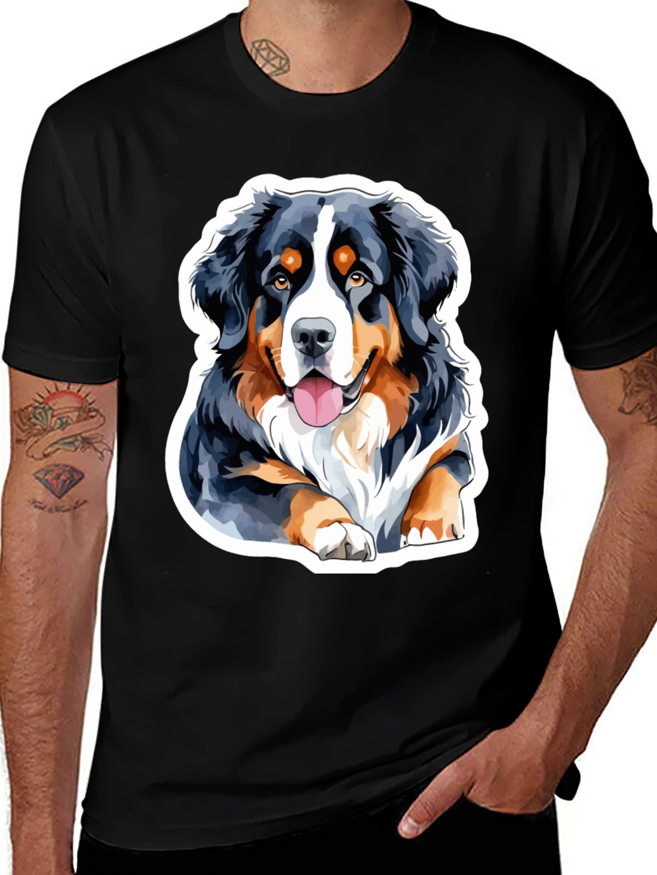 Variant 27 of Bernese Mountain Dog Graphic T-Shirt