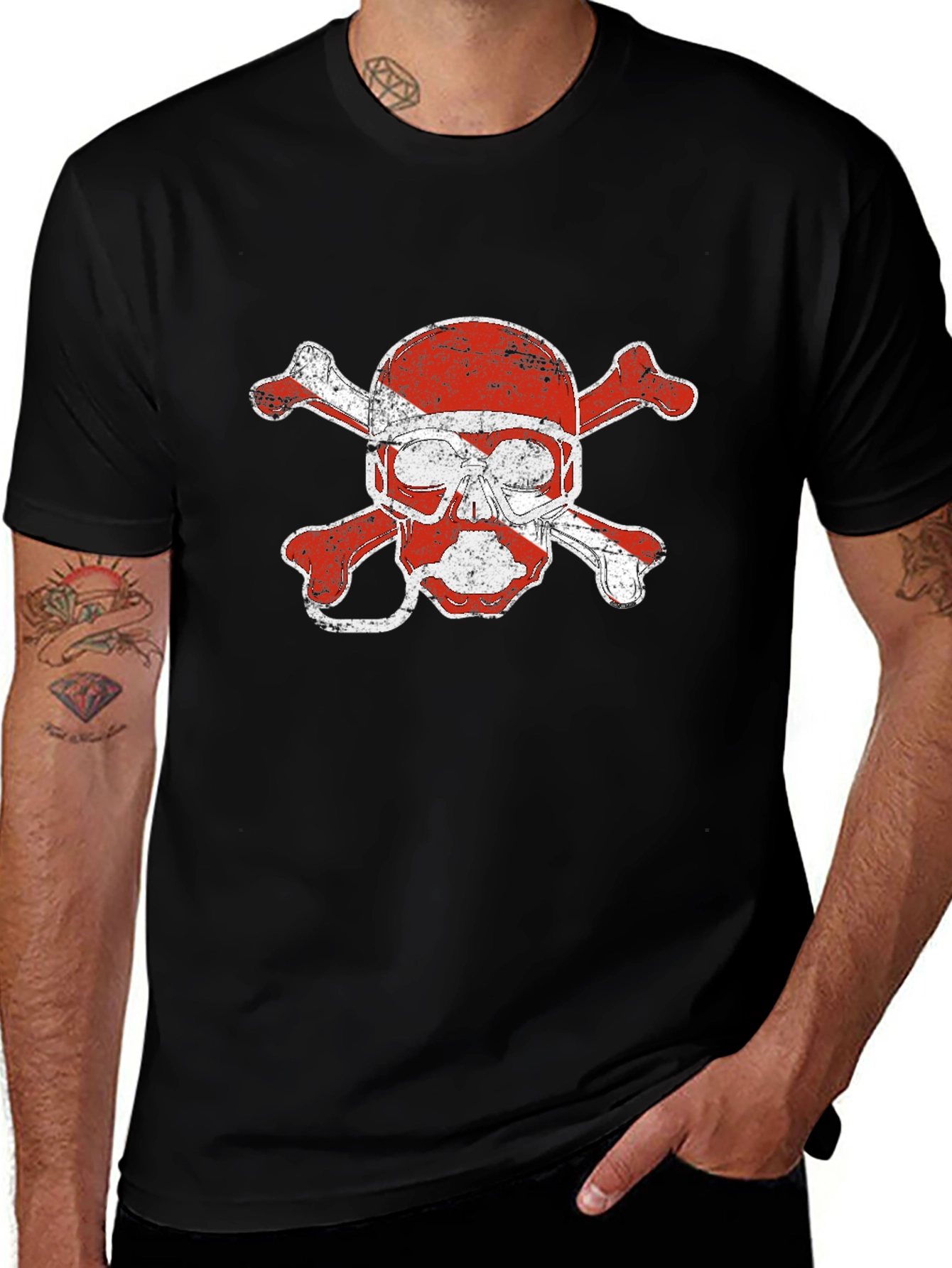 Variant 9 of Diving Skull T-Shirt - Adventure Ready