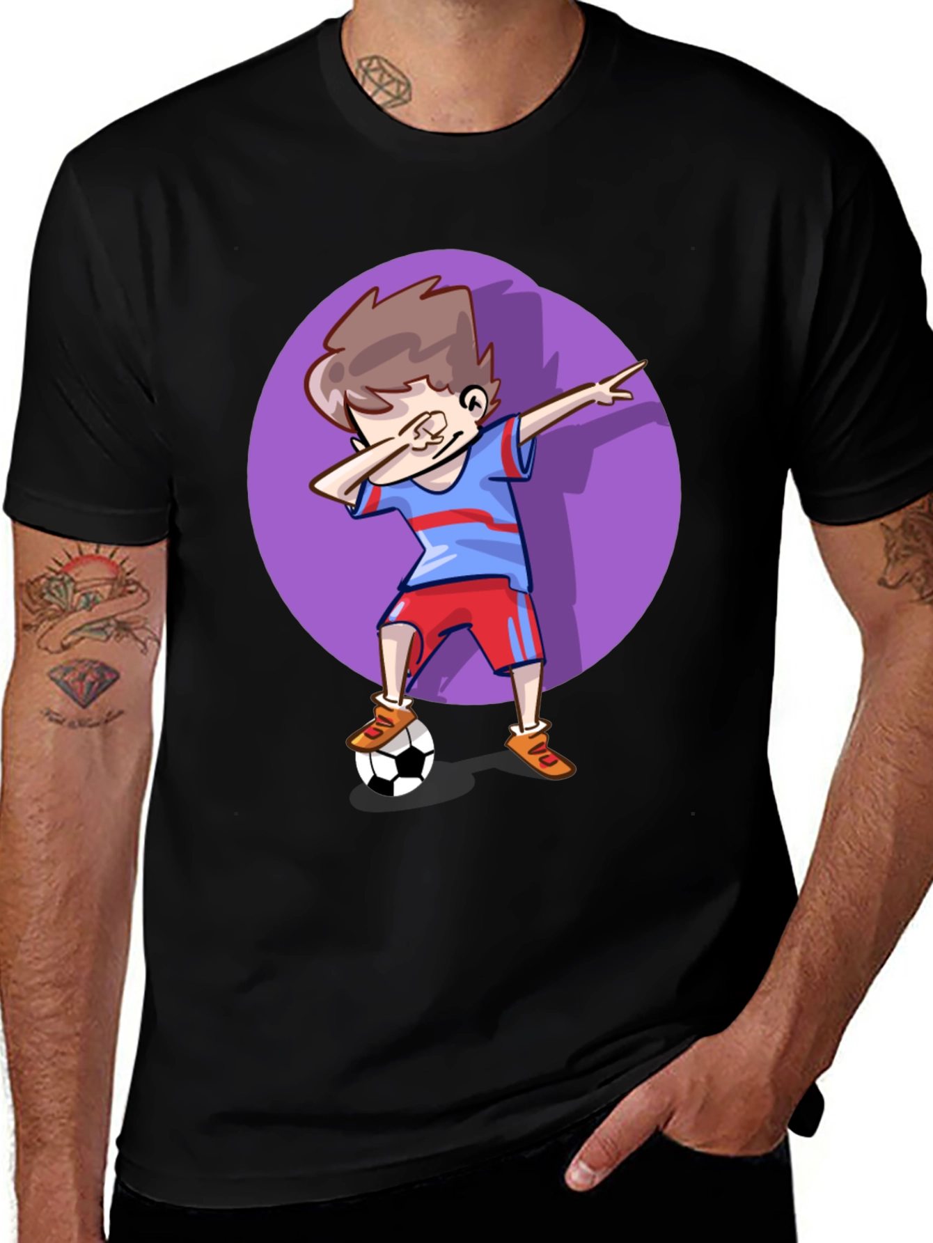 Variant 21 of Dabbing Soccer Kid Graphic Tee