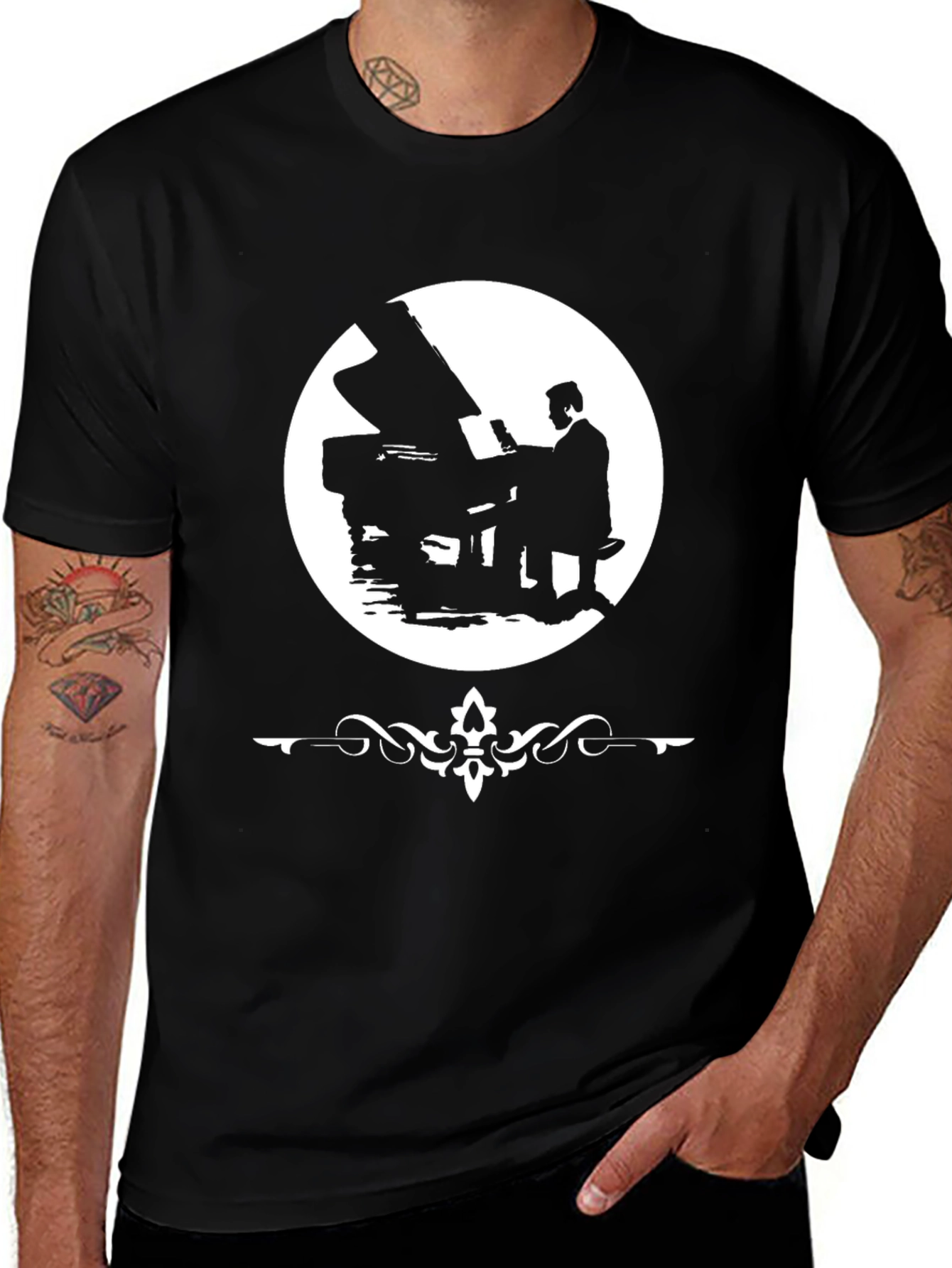 Variant 2 of Piano Player Graphic Tee - Stylish Music Lover T-Shirt