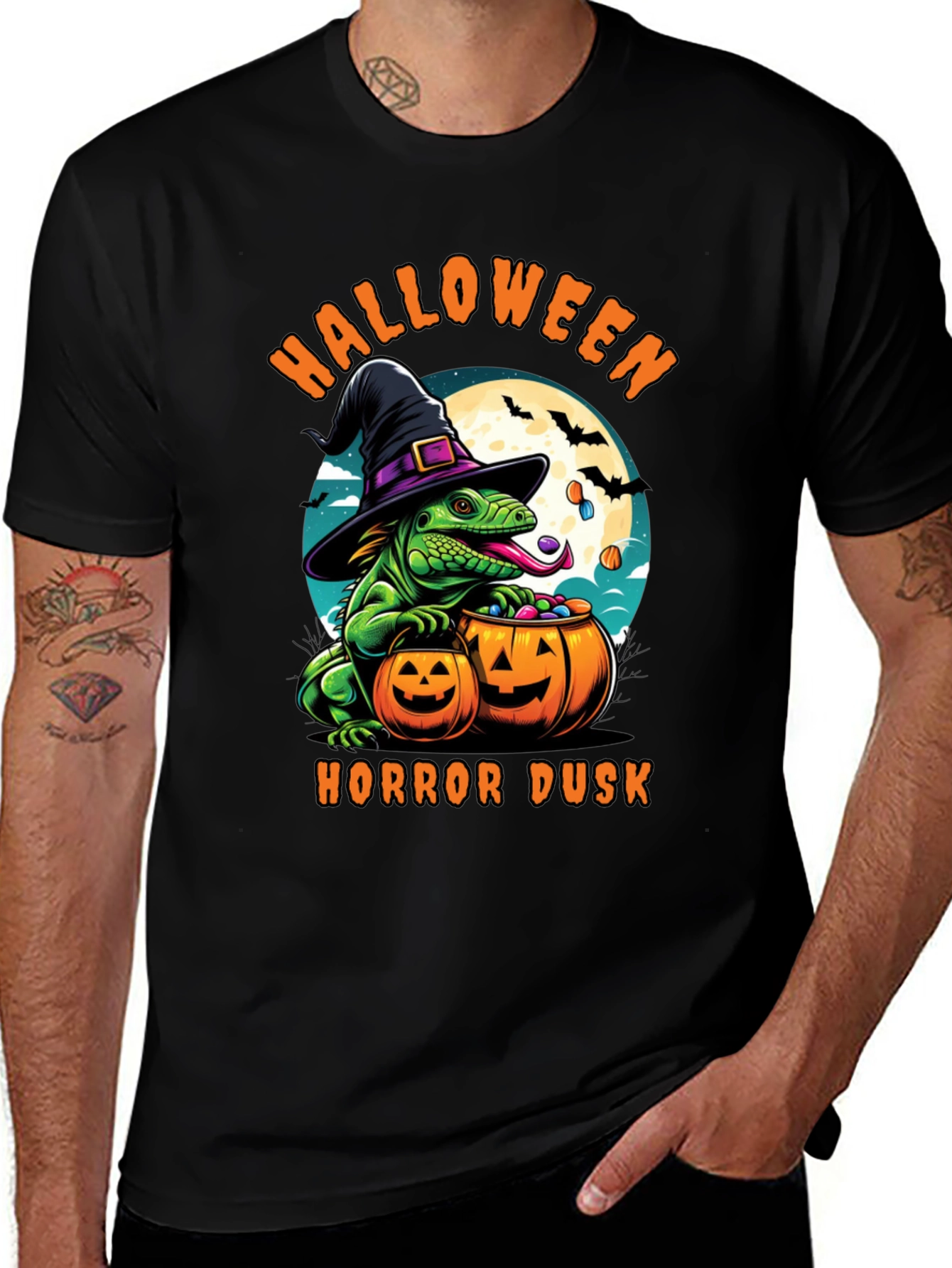Halloween Horror Dusk Lizard T-Shirt