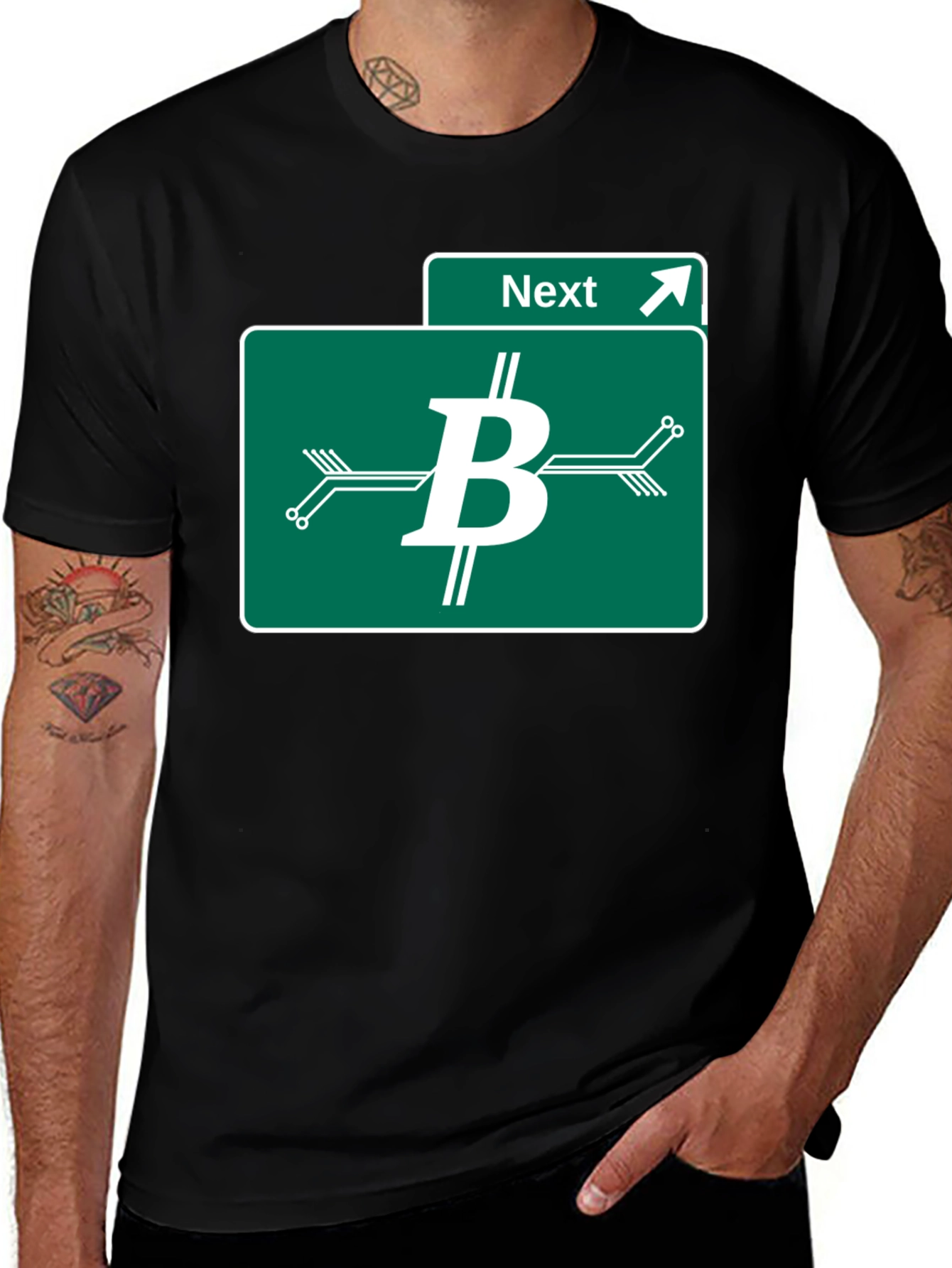 Variant 26 of Bitcoin Next Exit T-Shirt