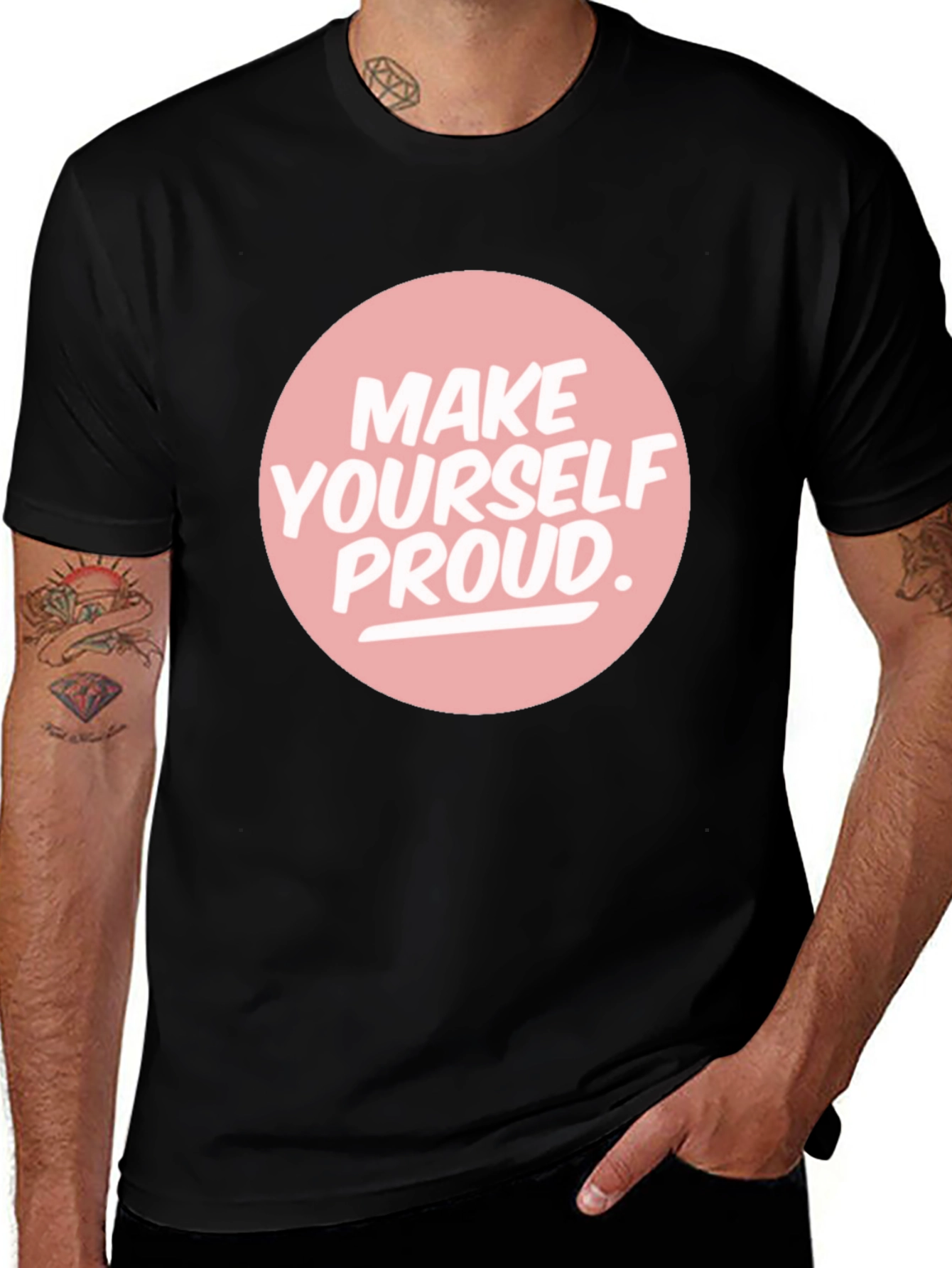 Variant 29 of Make Yourself Proud Graphic Tee - Black