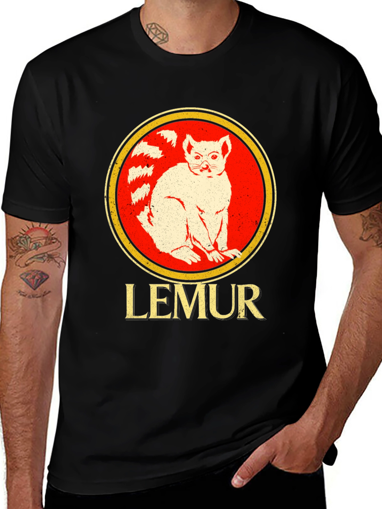 Variant 24 of Lemur Graphic Tee - Retro Style Animal T-Shirt