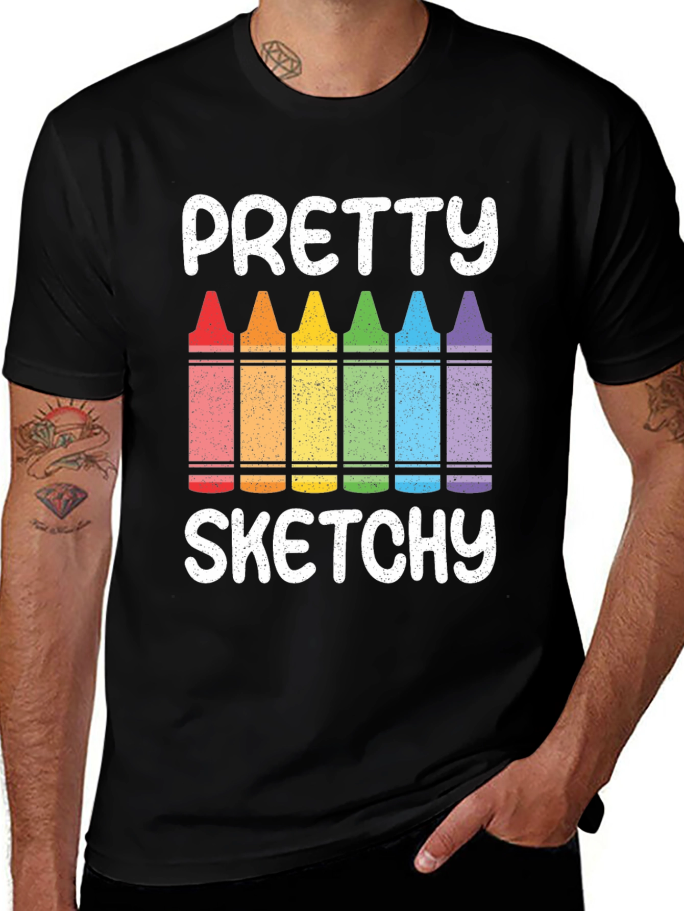 Pretty Sketchy Crayon Graphic Tee