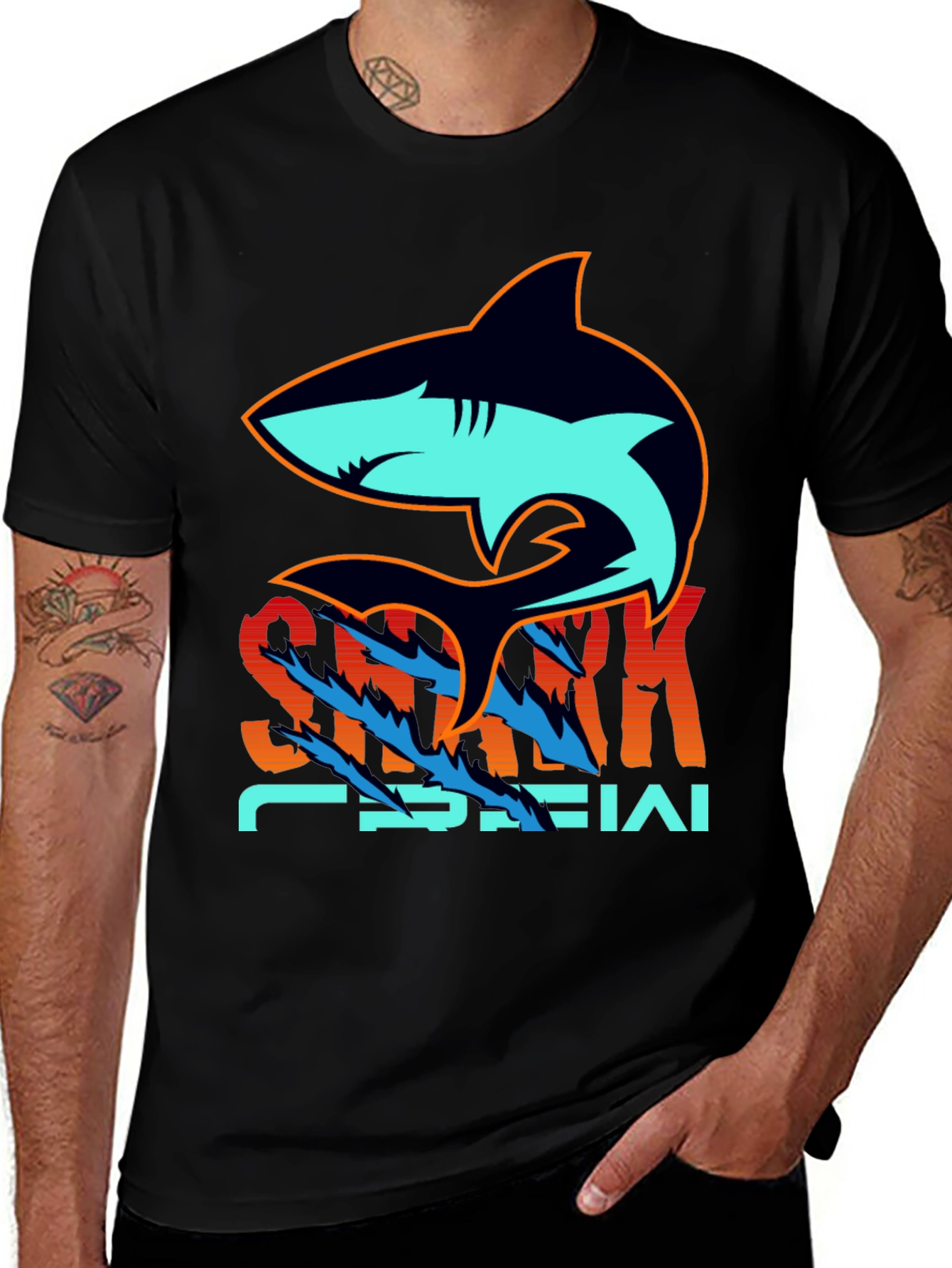 Variant 13 of Cool Shark Graphic Print Tee