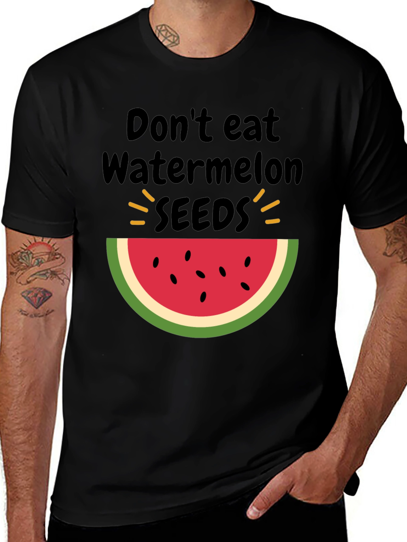 Variant 16 of Funny Watermelon Seeds Graphic Tee