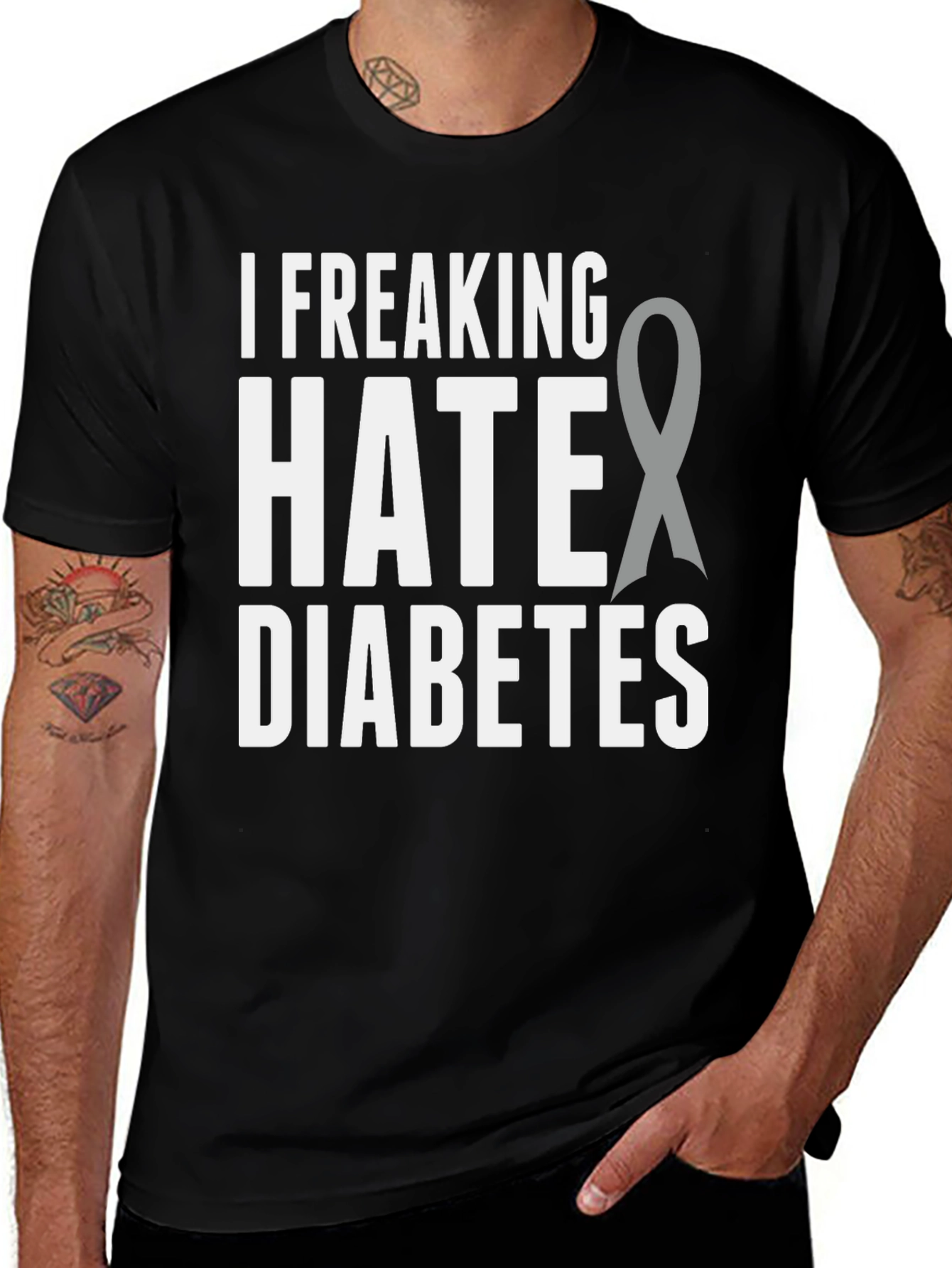 Variant 25 of I FREAKING HATE DIABETES T-Shirt