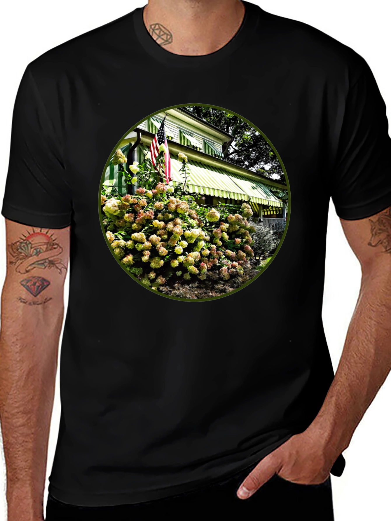 Variant 13 of Patriotic Floral House T-Shirt