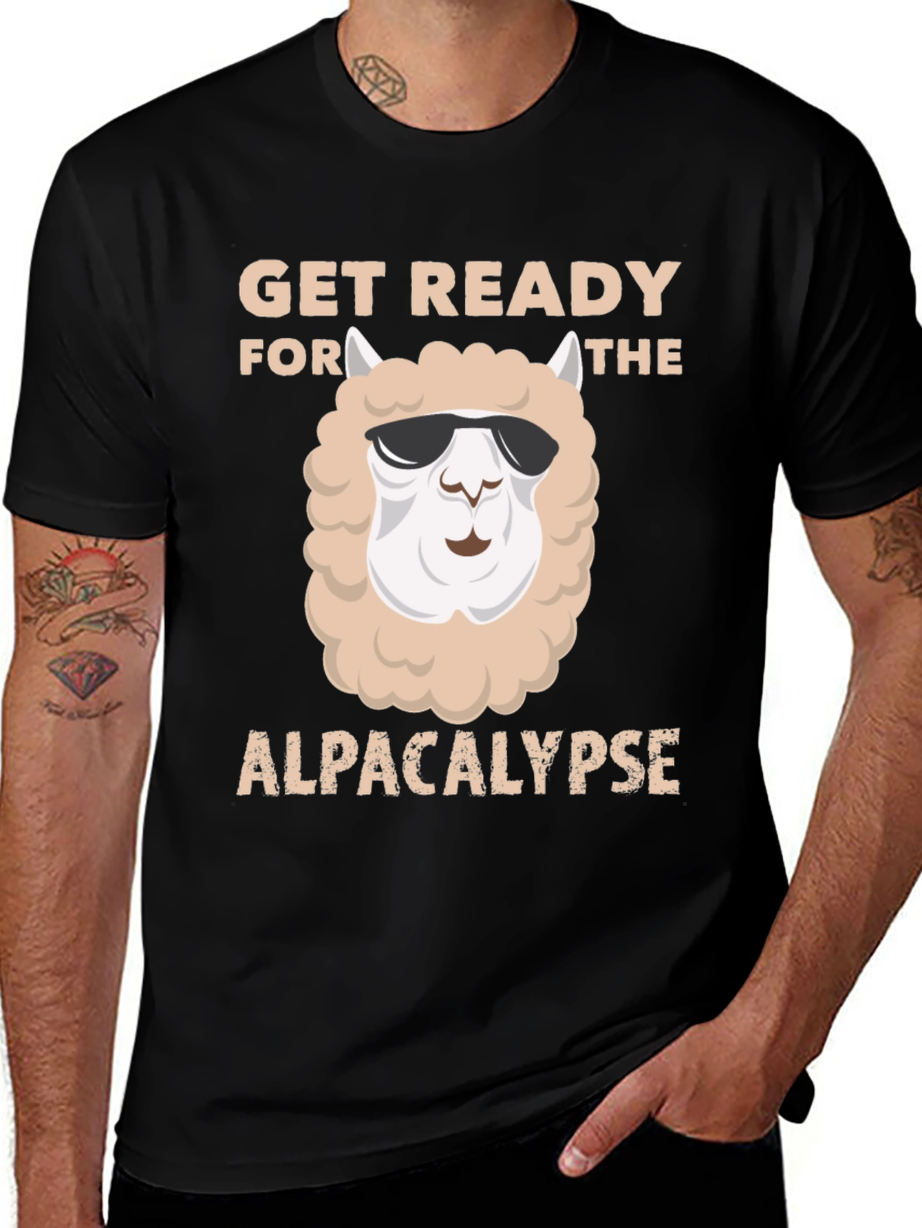 Variant 22 of Alpacalypse T-Shirt - Get Ready Alpaca Humor Tee