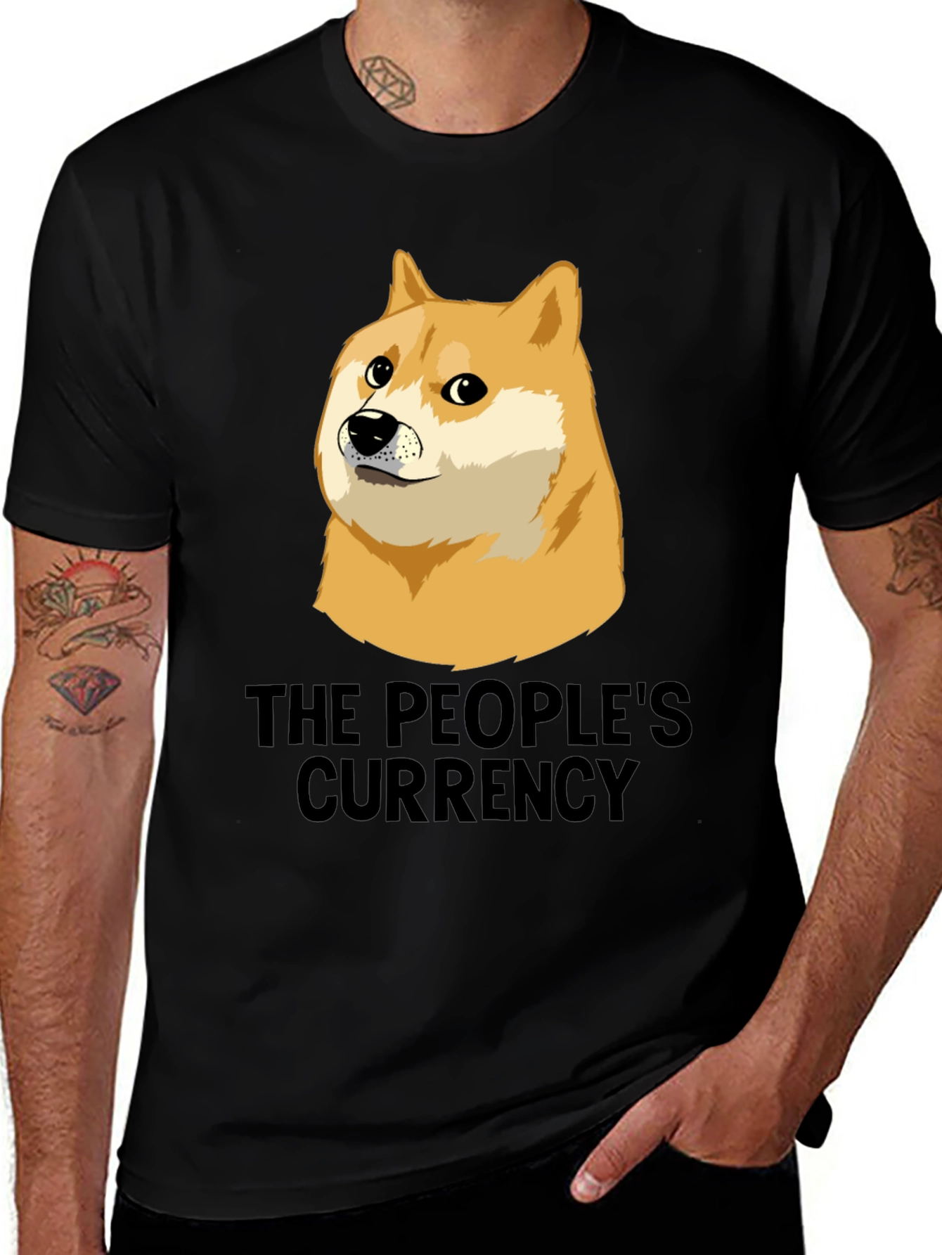 Variant 20 of Doge "The People's Currency" Black T-Shirt