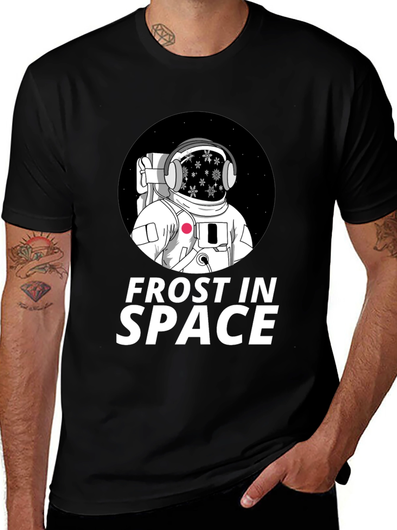 Frost in Space Black T-Shirt
