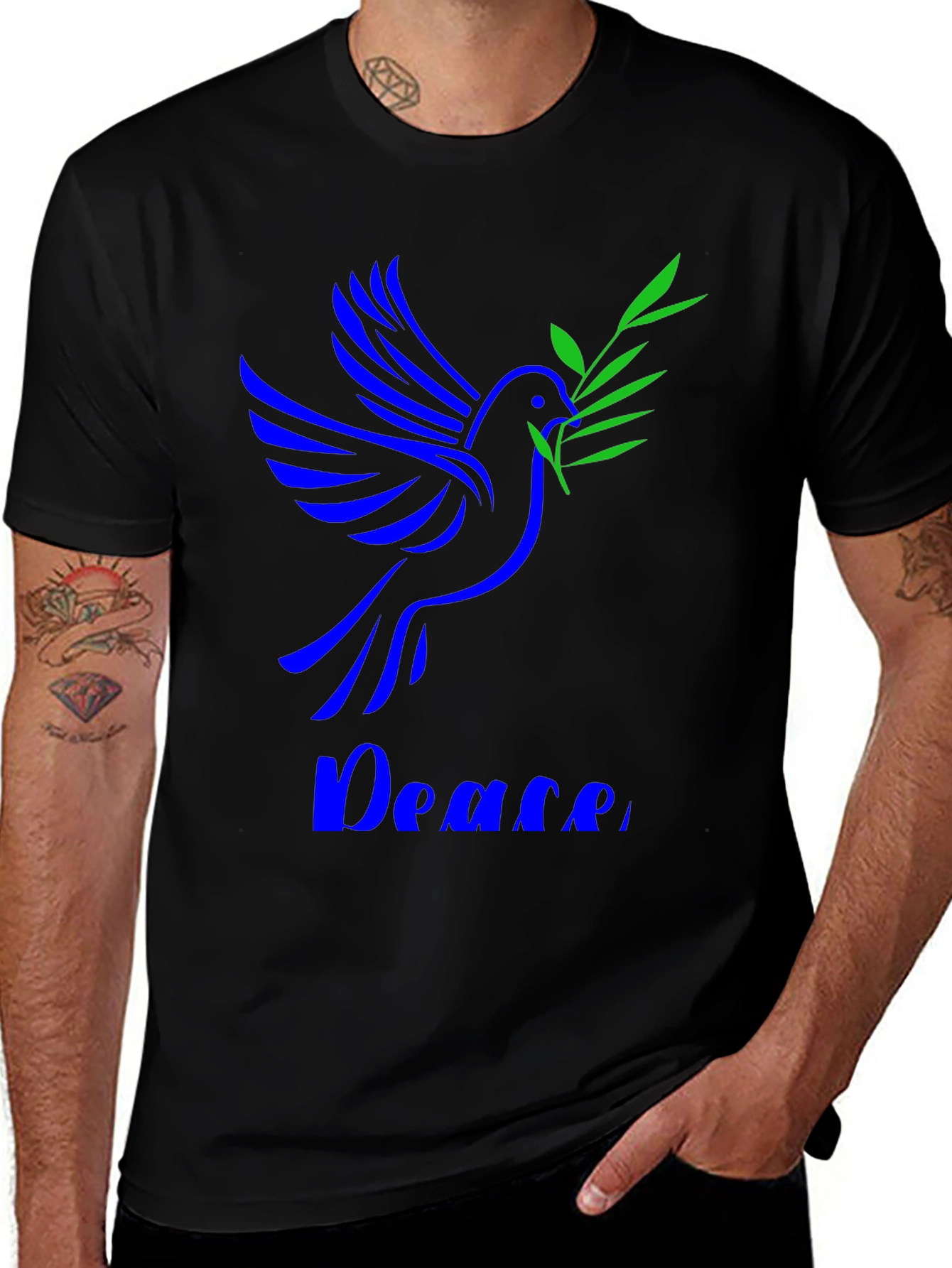Variant 12 of Peace Dove T-Shirt - Olive Branch Design