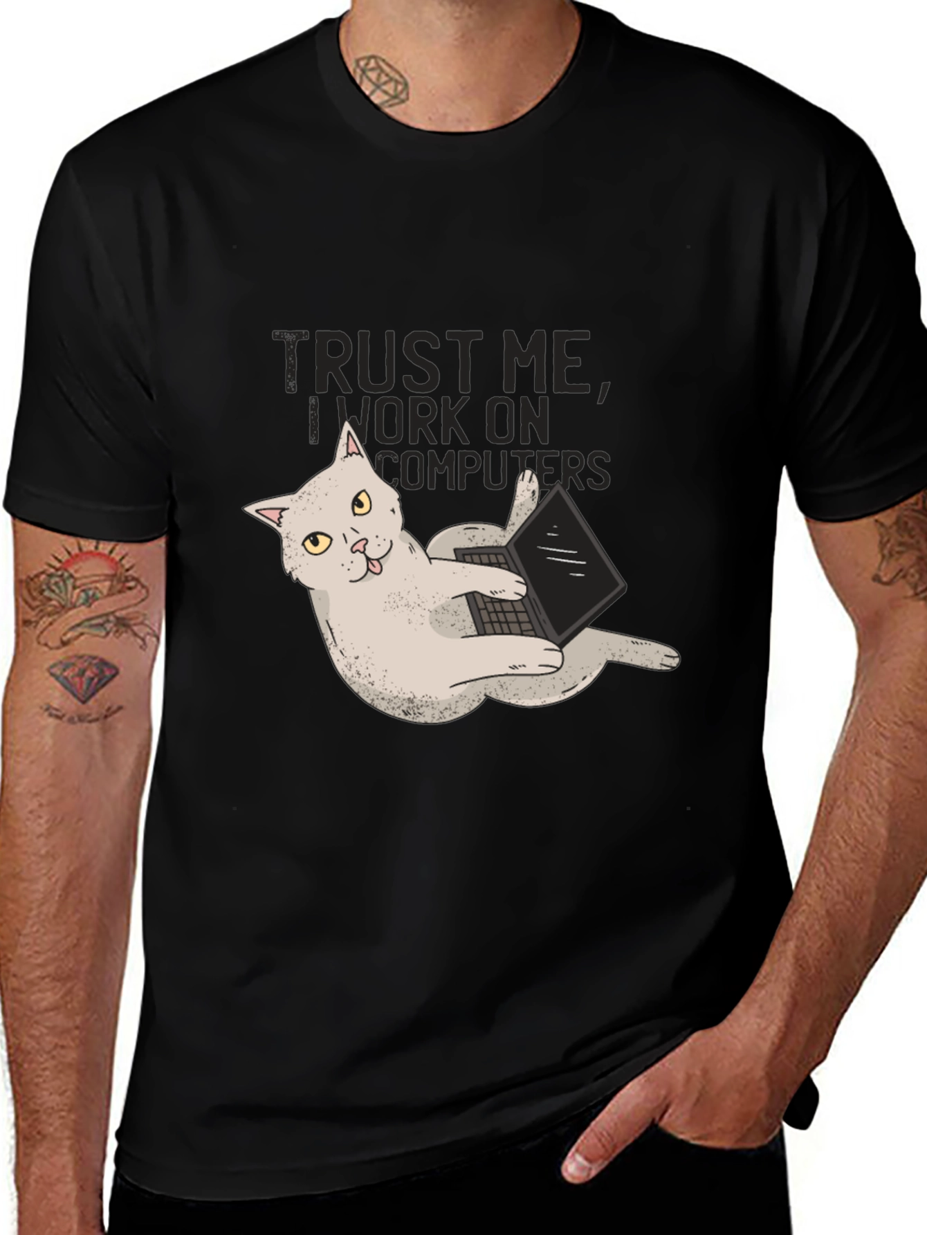 Variant 22 of Trust Me Cat Programmer T-Shirt