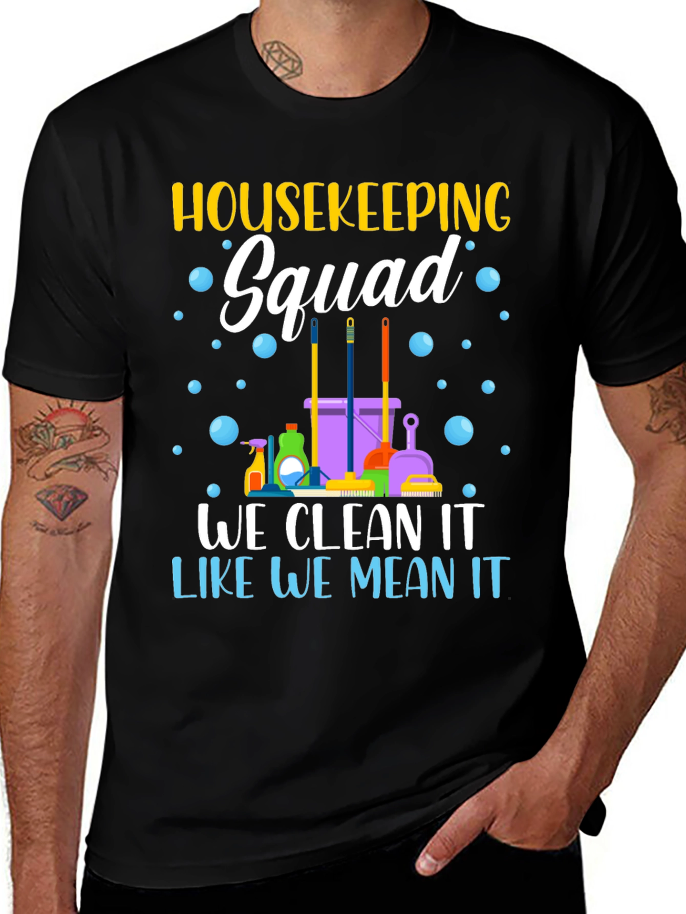 Variant 9 of Housekeeping Squad Graphic T-Shirt