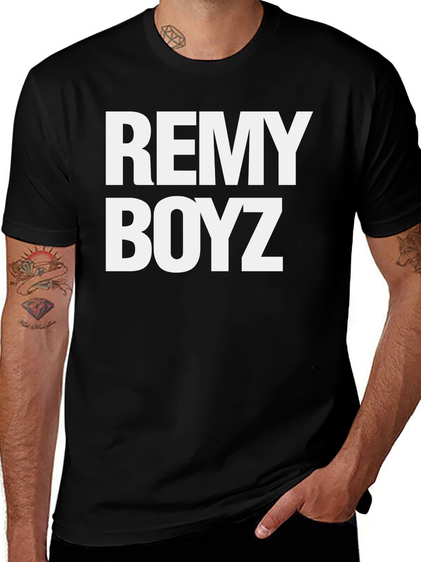Variant 18 of Remy Boyz Black Graphic T-Shirt - Casual Wear
