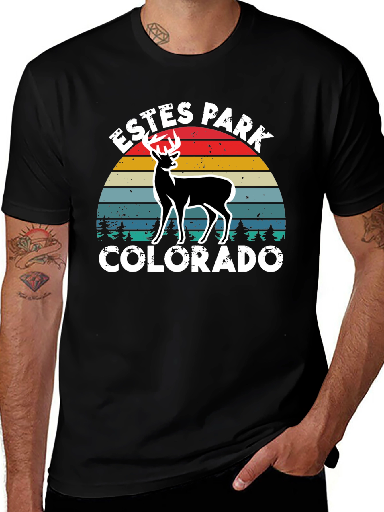 Estes Park Colorado Deer Graphic Tee