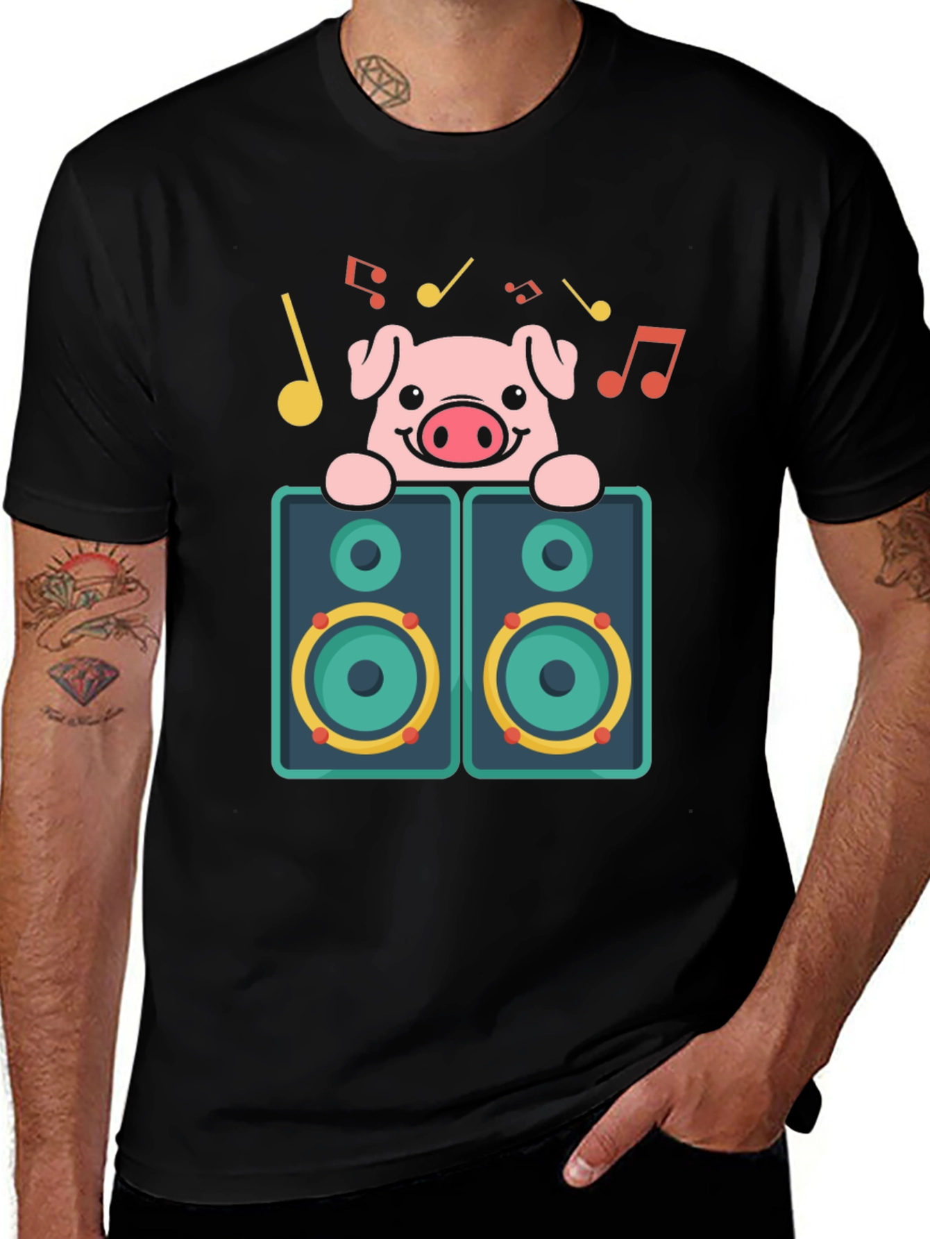 Variant 3 of Pig DJ Graphic T-Shirt