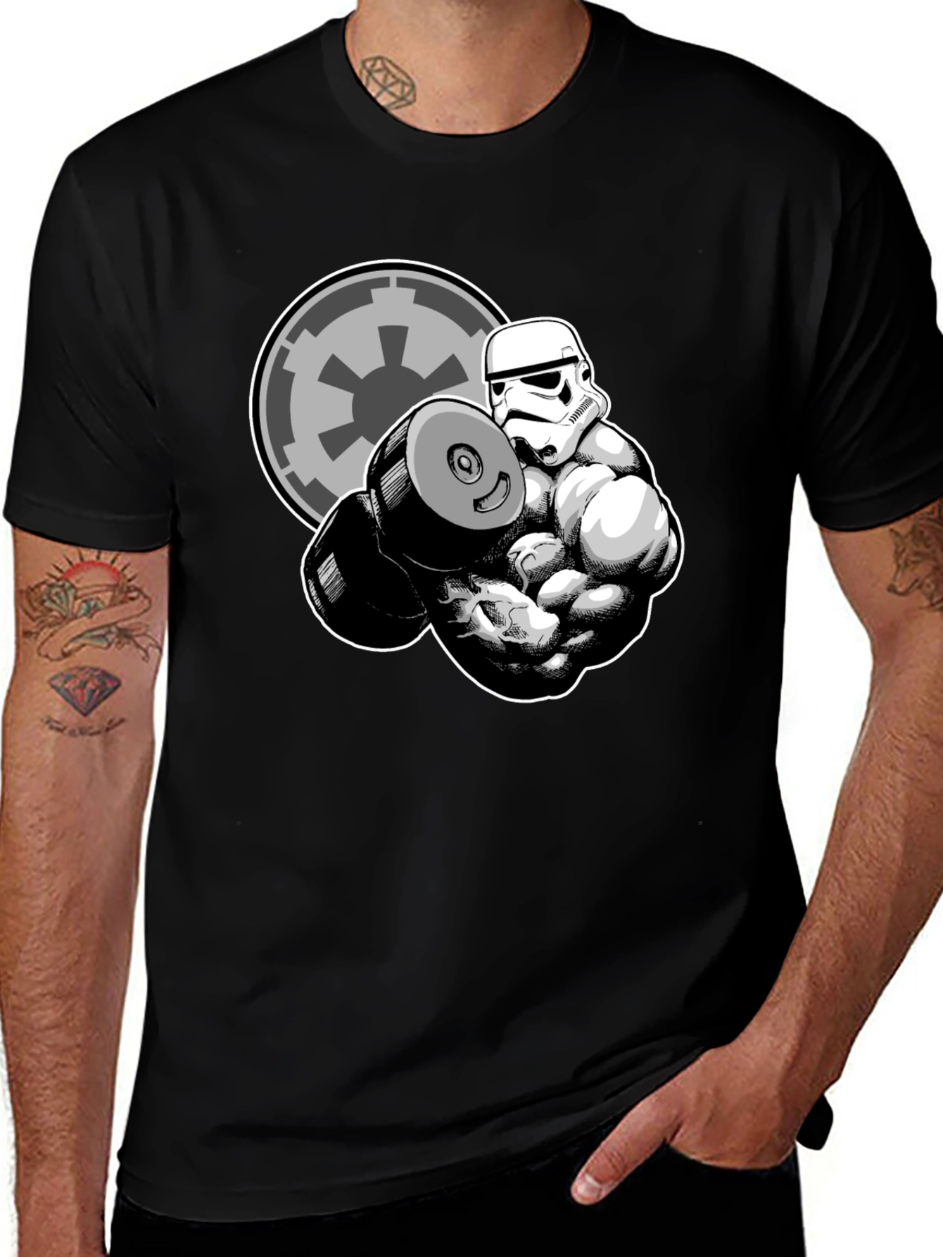 Variant 29 of Stormtrooper Workout T-Shirt - Galactic Gains!