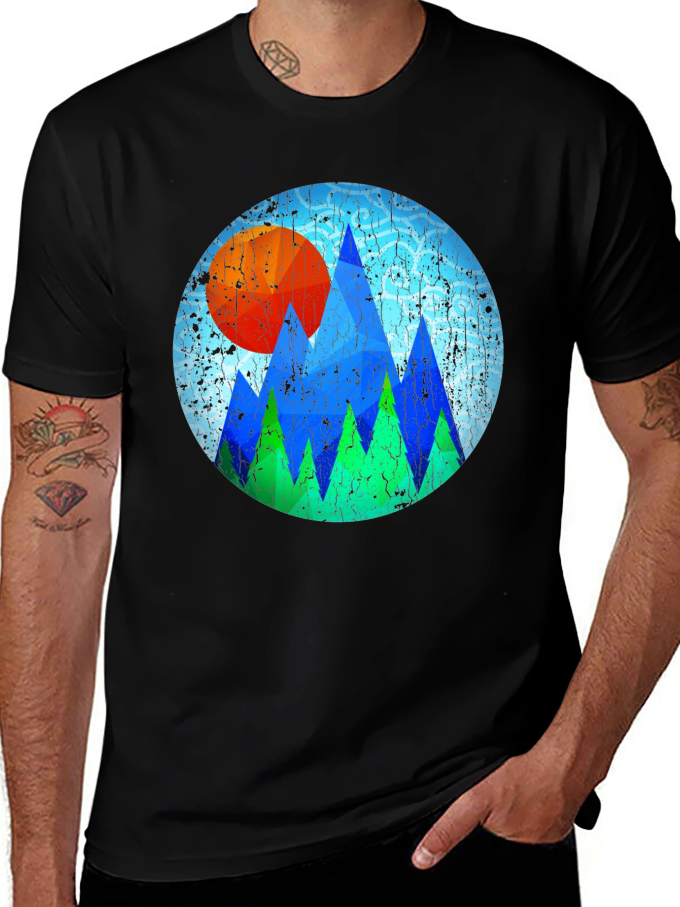 Variant 8 of Mountain Sunset Graphic Tee