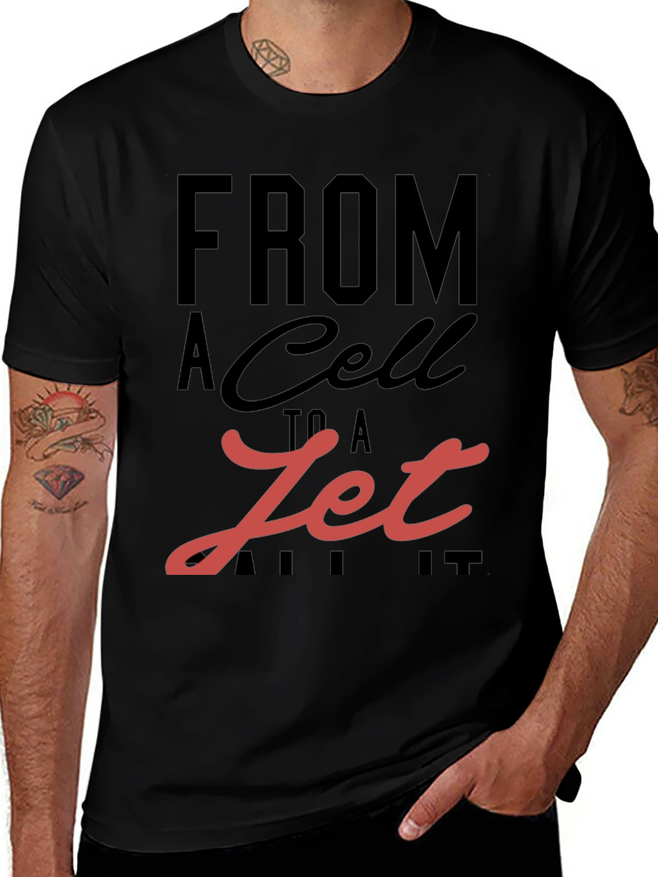 Variant 18 of From A Cell To A Jet Graphic T-Shirt