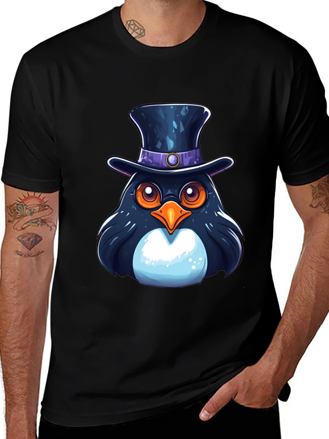 Variant 5 of Top Hat Penguin Graphic T-Shirt